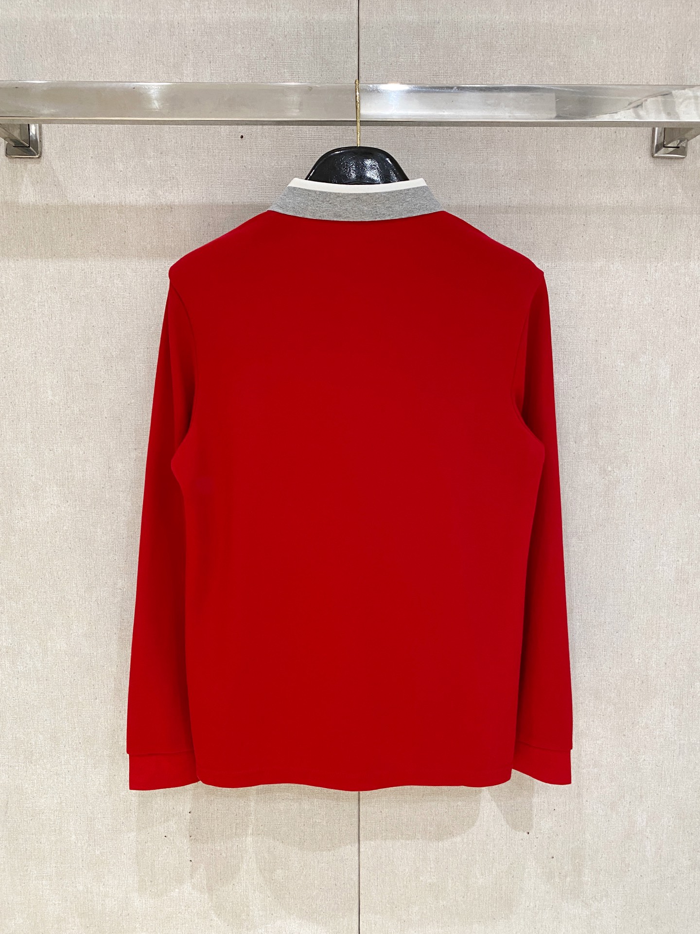 🔥🔥蒙口 25S秋季男士半拉链长袖POLO 胸前标志性LOGO徽标 整体非常的轻商务休闲！纯棉面料，上身