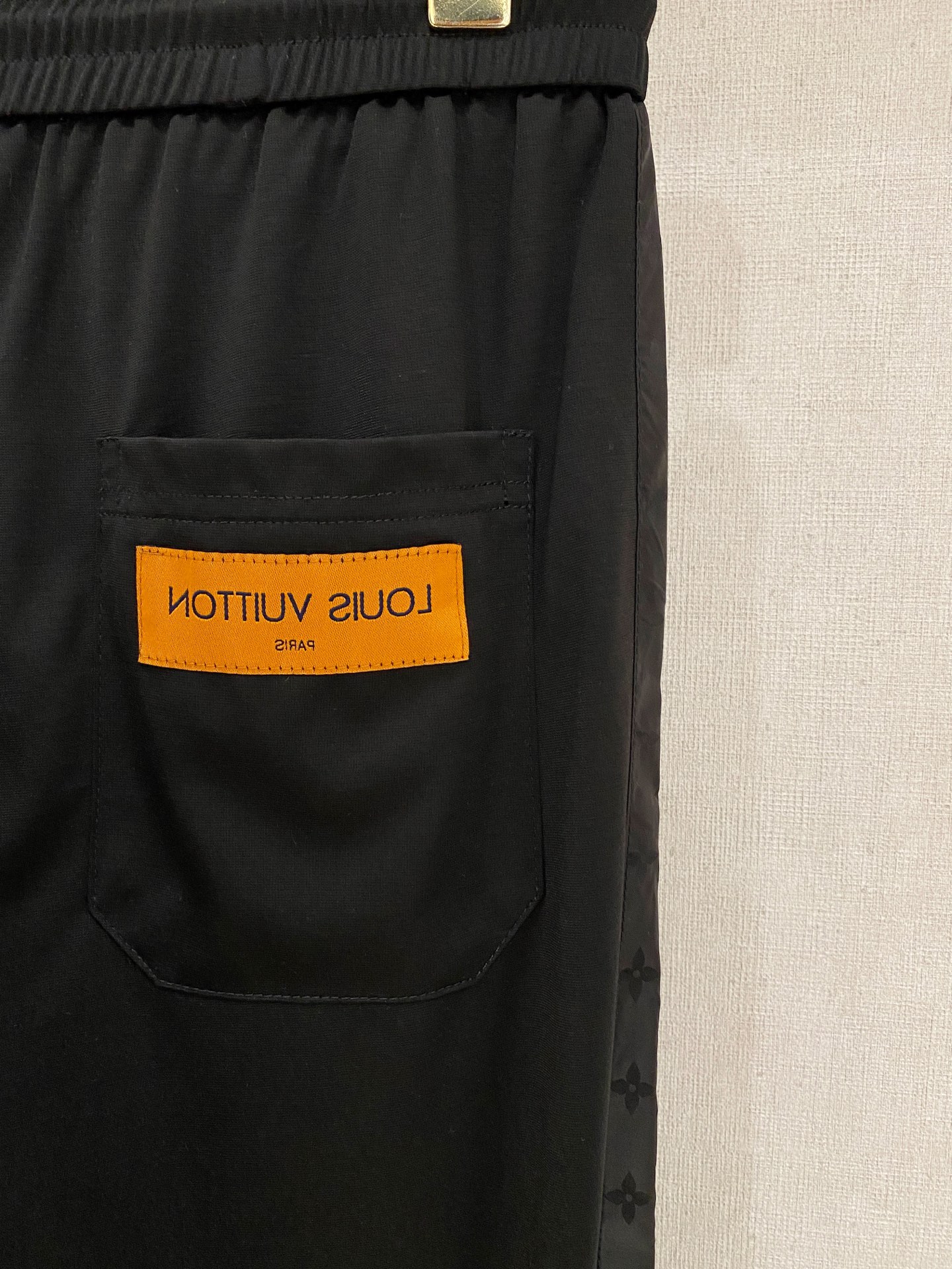 LV Black Embroidery Logo Tee Pants Set