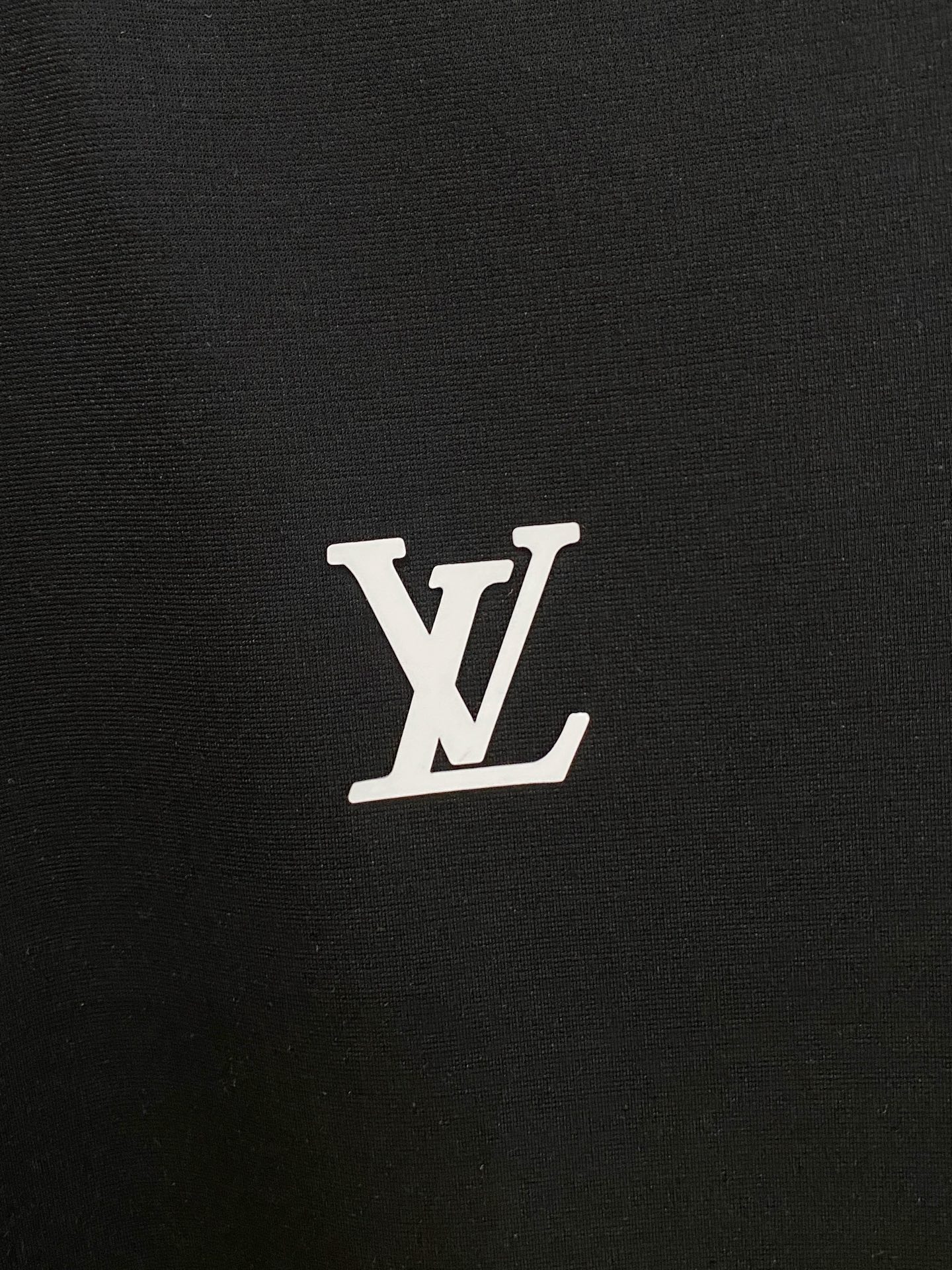LV Black Embroidery Logo Tee Pants Set