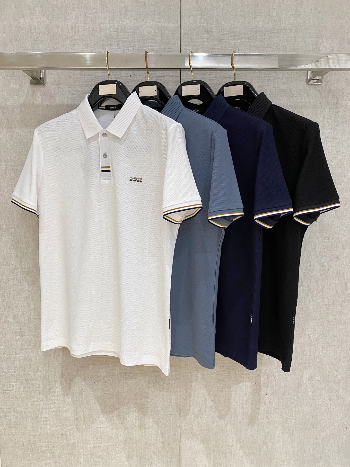 BOSS 2026ss夏季新款字母logo男士翻领Polo衫！经典商务男款，高端男装的天花板级别的商务男