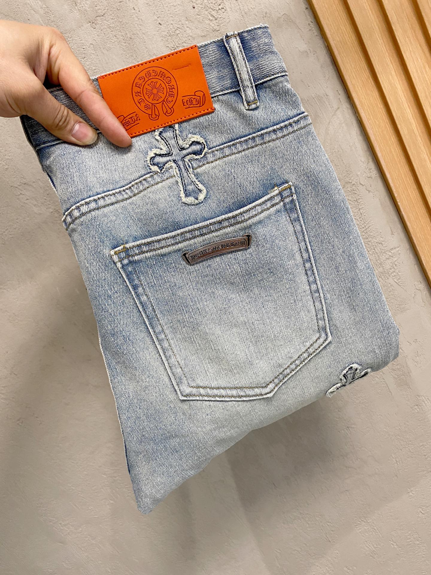 克罗心# 26春夏原单男士时装休闲丹宁牛仔裤香港洋行渠道货，高端日本代工出品，重磅白金级臻品，专柜同渠道