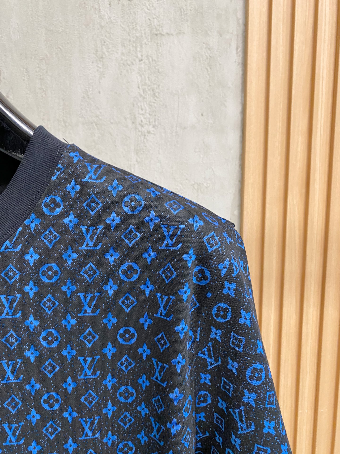 LV Blue Allover Monogram Tee