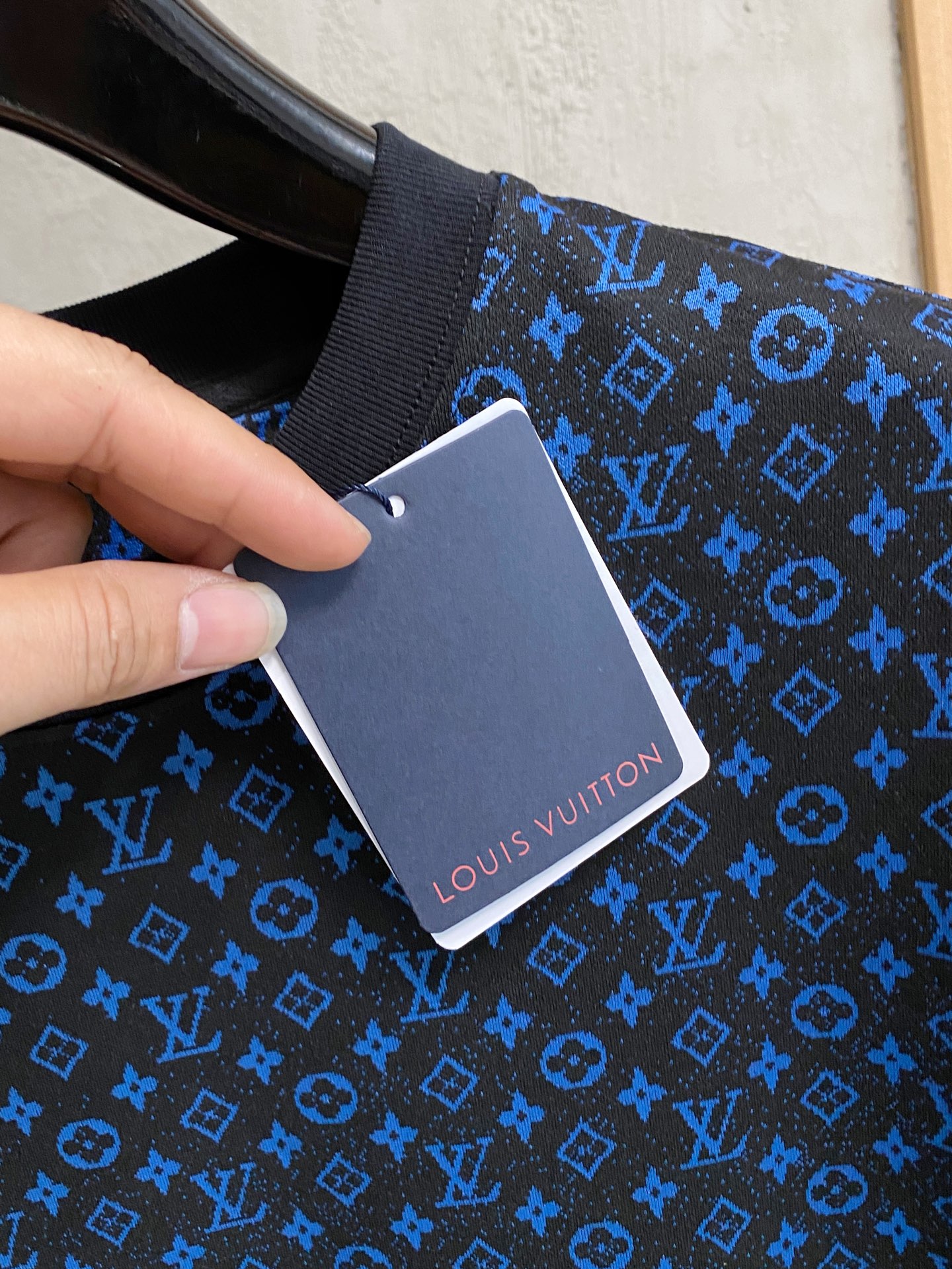 LV Blue Allover Monogram Tee