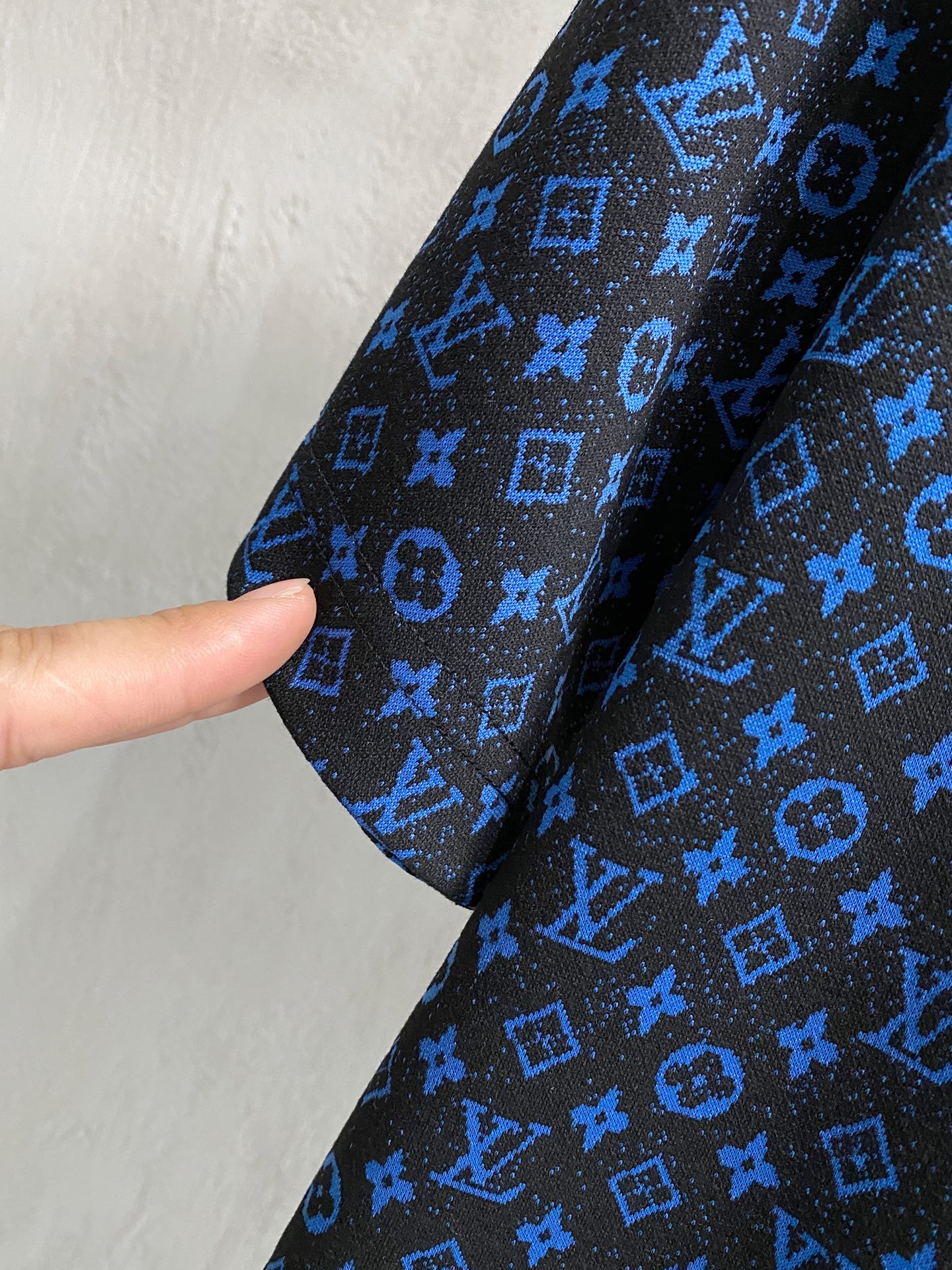 LV Blue Allover Monogram Tee
