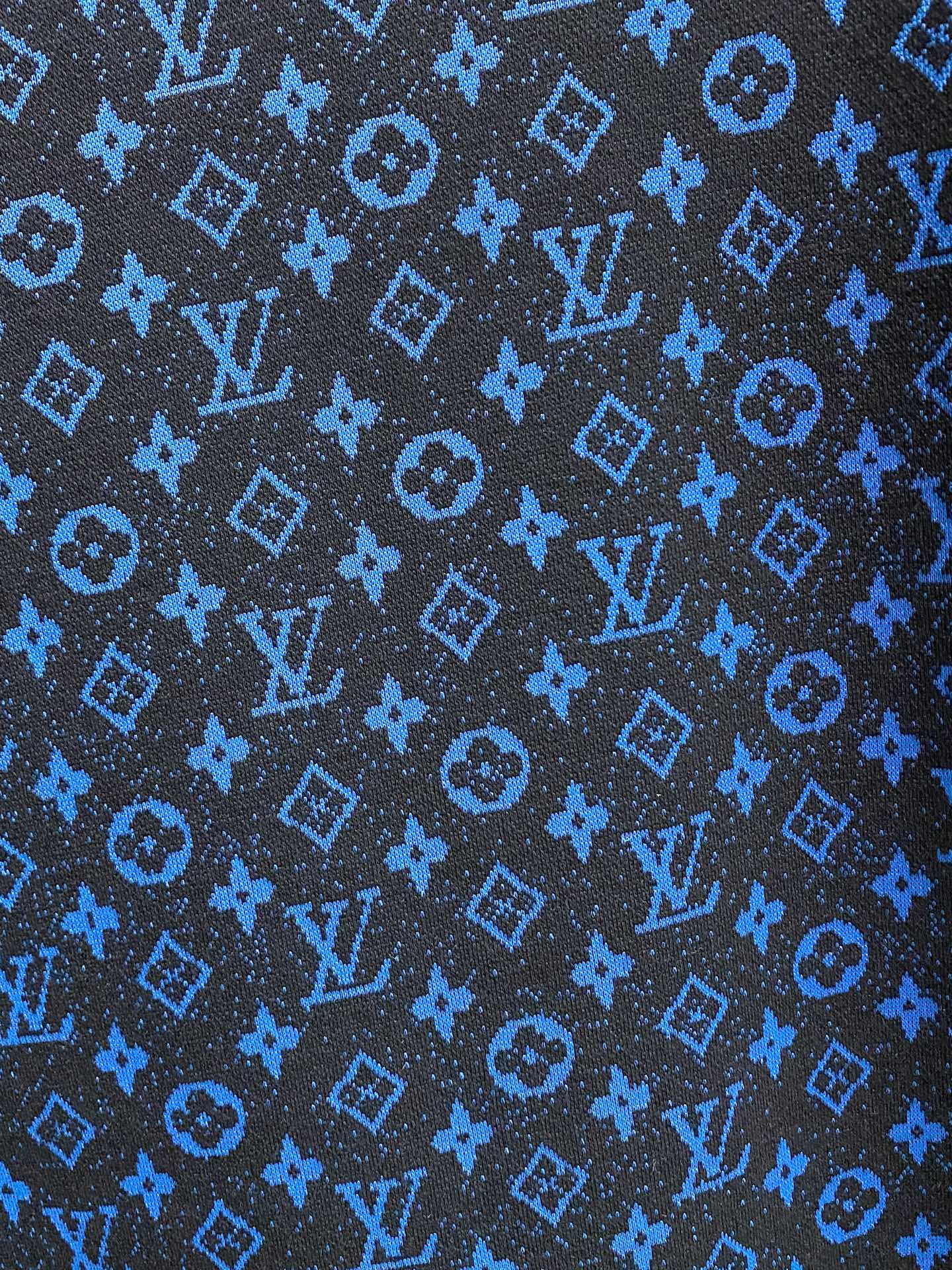 LV Blue Allover Monogram Tee