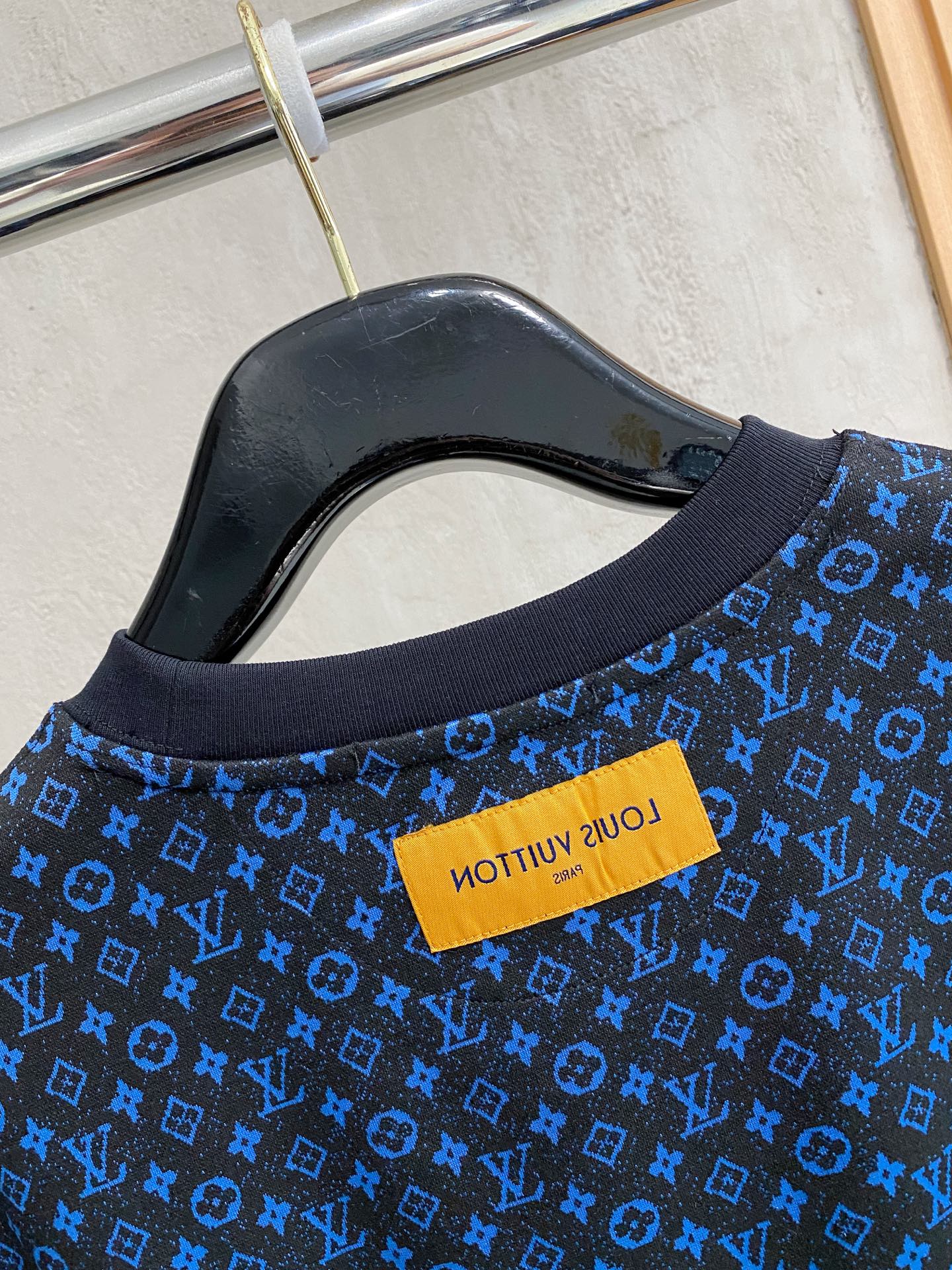 LV Blue Allover Monogram Tee