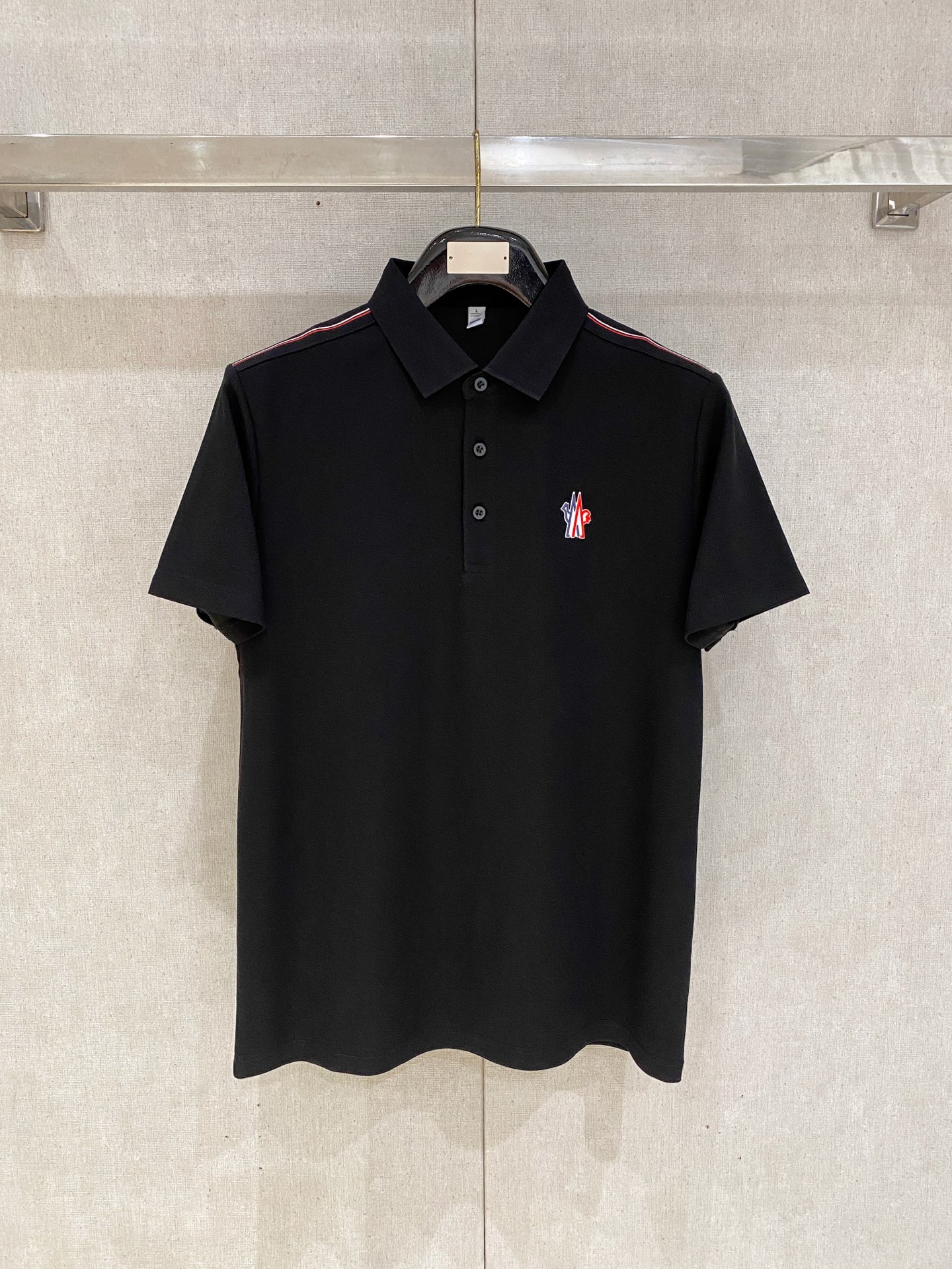 蒙口 重磅推荐！春夏新品 专柜在售 时尚高端男装Polo-胸前Logo个性时尚/进口顶极高密度丝光珠地，
