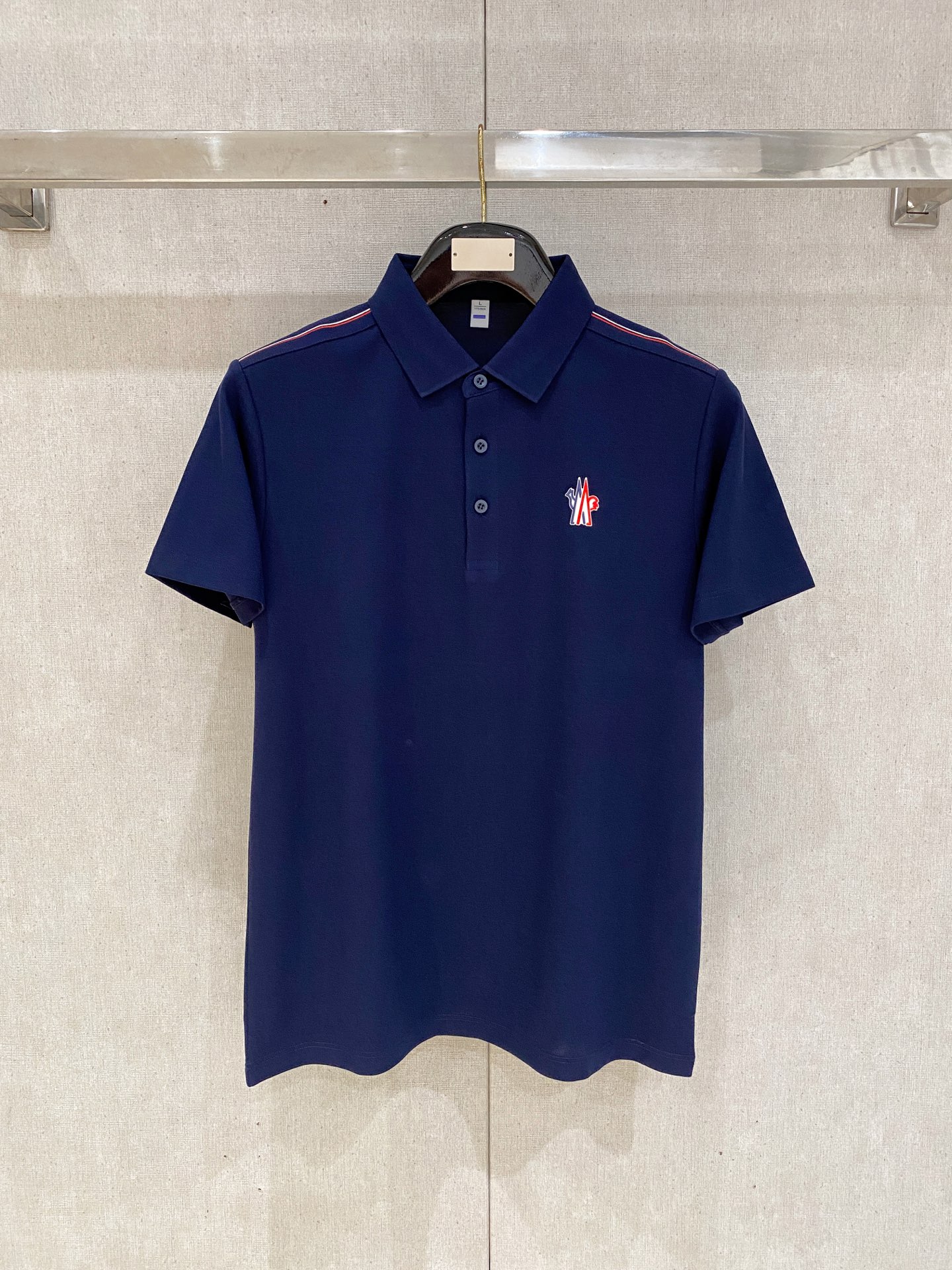 蒙口 重磅推荐！春夏新品 专柜在售 时尚高端男装Polo-胸前Logo个性时尚/进口顶极高密度丝光珠地，