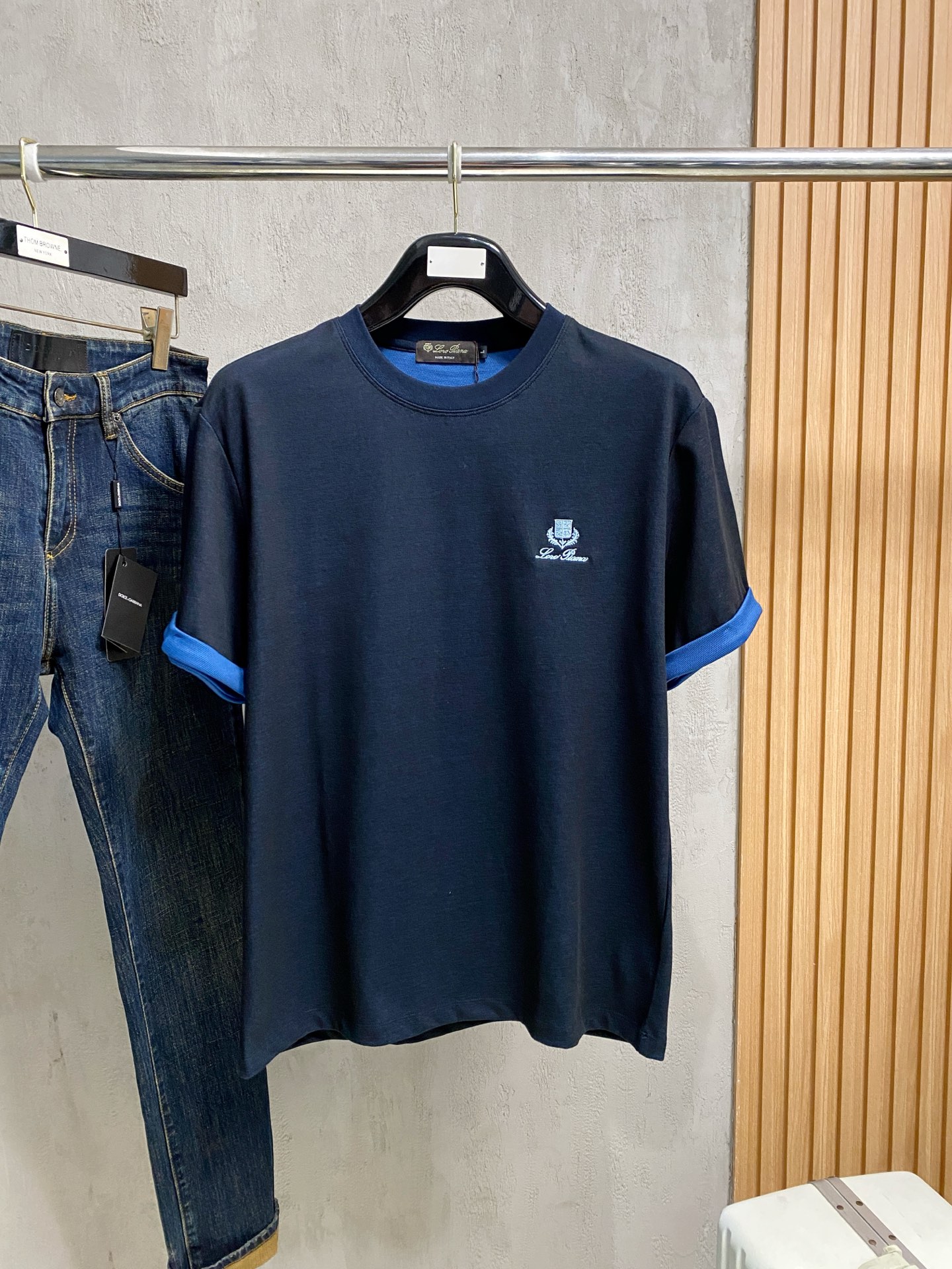 Loro Piana  新款纯棉男士休闲打底短袖T恤！高端定制 高版本 时尚百搭爆款⚠️宽松版型⚠️✨✨