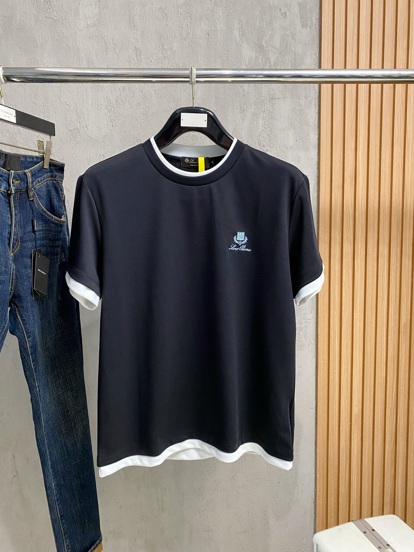Loro Piana  新款纯棉男士休闲打底短袖T恤！高端定制 高版本 时尚百搭爆款⚠️宽松版型⚠️✨✨