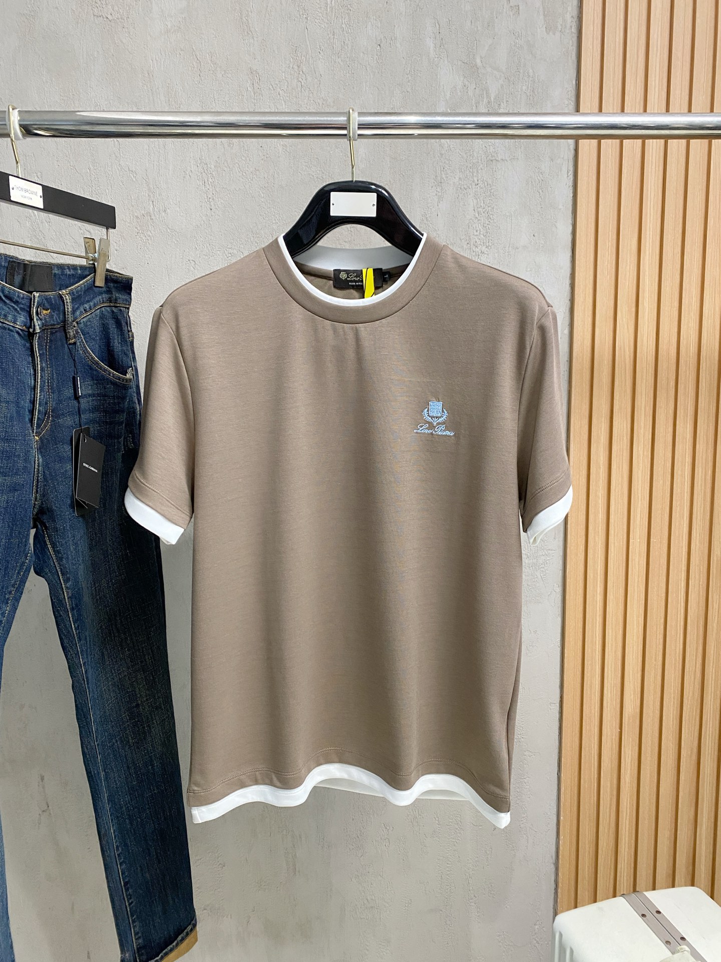 Loro Piana  新款纯棉男士休闲打底短袖T恤！高端定制 高版本 时尚百搭爆款⚠️宽松版型⚠️✨✨