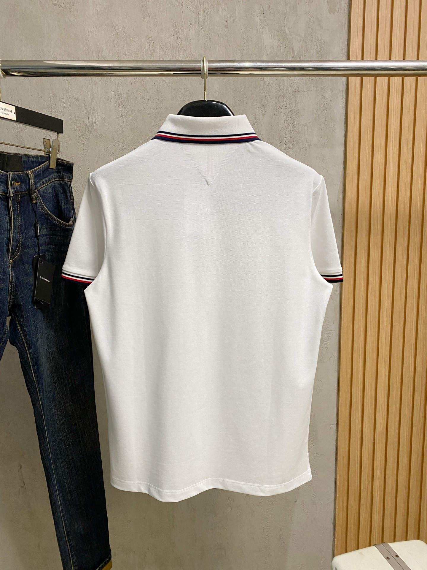 TB 重磅推荐！春夏新品 专柜在售 时尚高端男装Polo-胸前Logo个性时尚/进口顶极高密度丝光珠地，