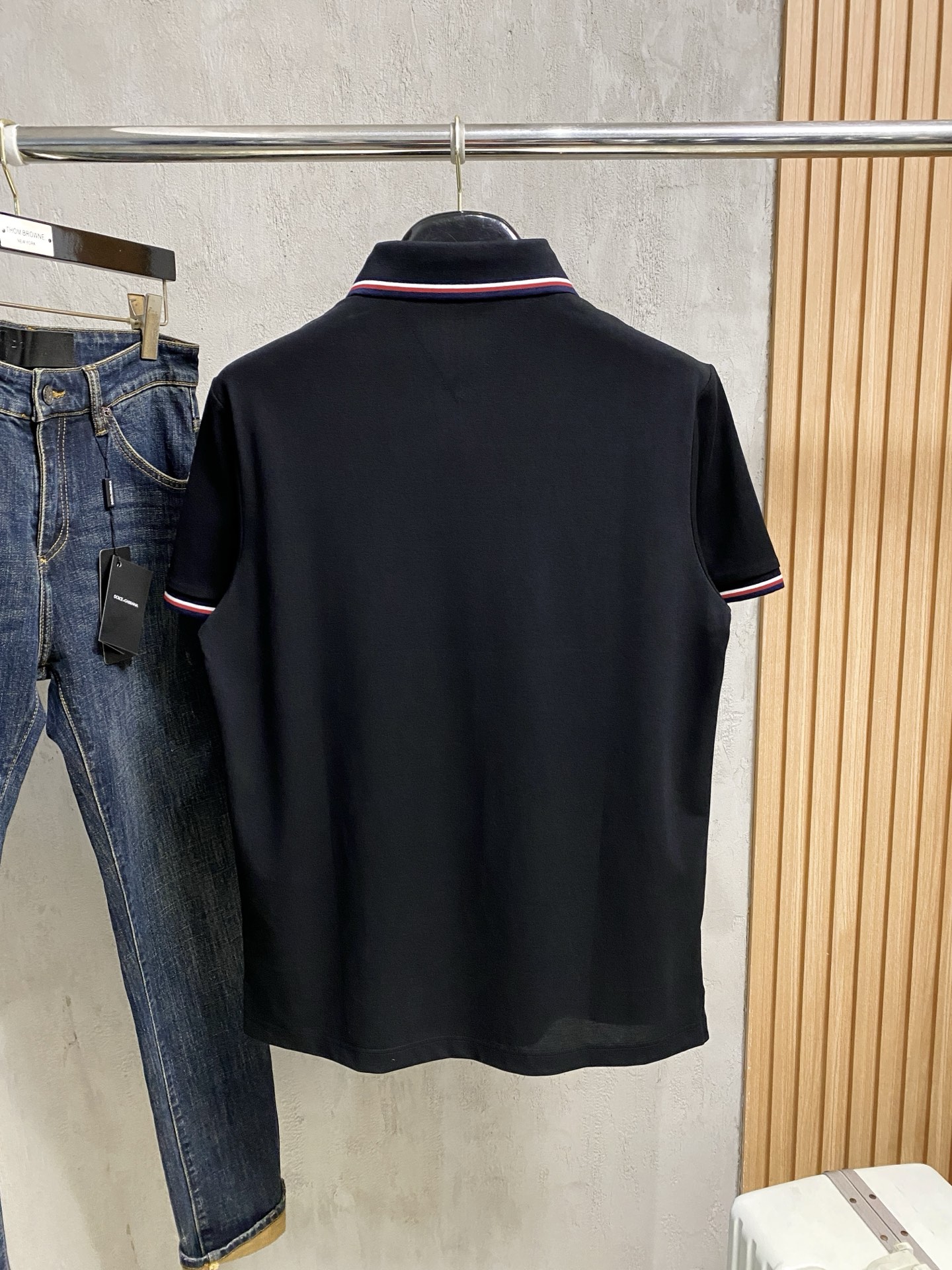 TB 重磅推荐！春夏新品 专柜在售 时尚高端男装Polo-胸前Logo个性时尚/进口顶极高密度丝光珠地，