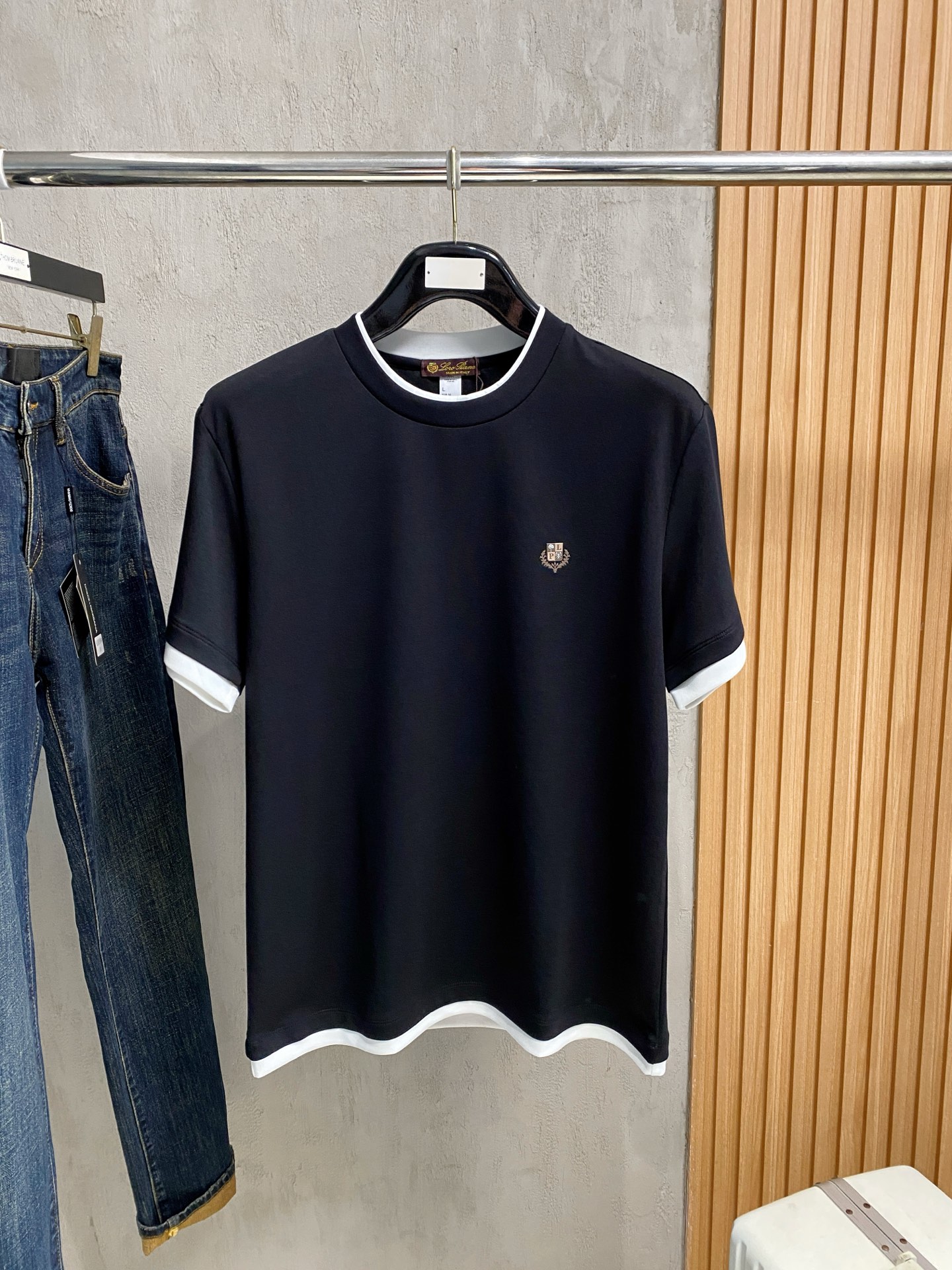 Loro Piana  新款纯棉男士休闲打底短袖T恤！高端定制 高版本 时尚百搭爆款⚠️宽松版型⚠️✨✨