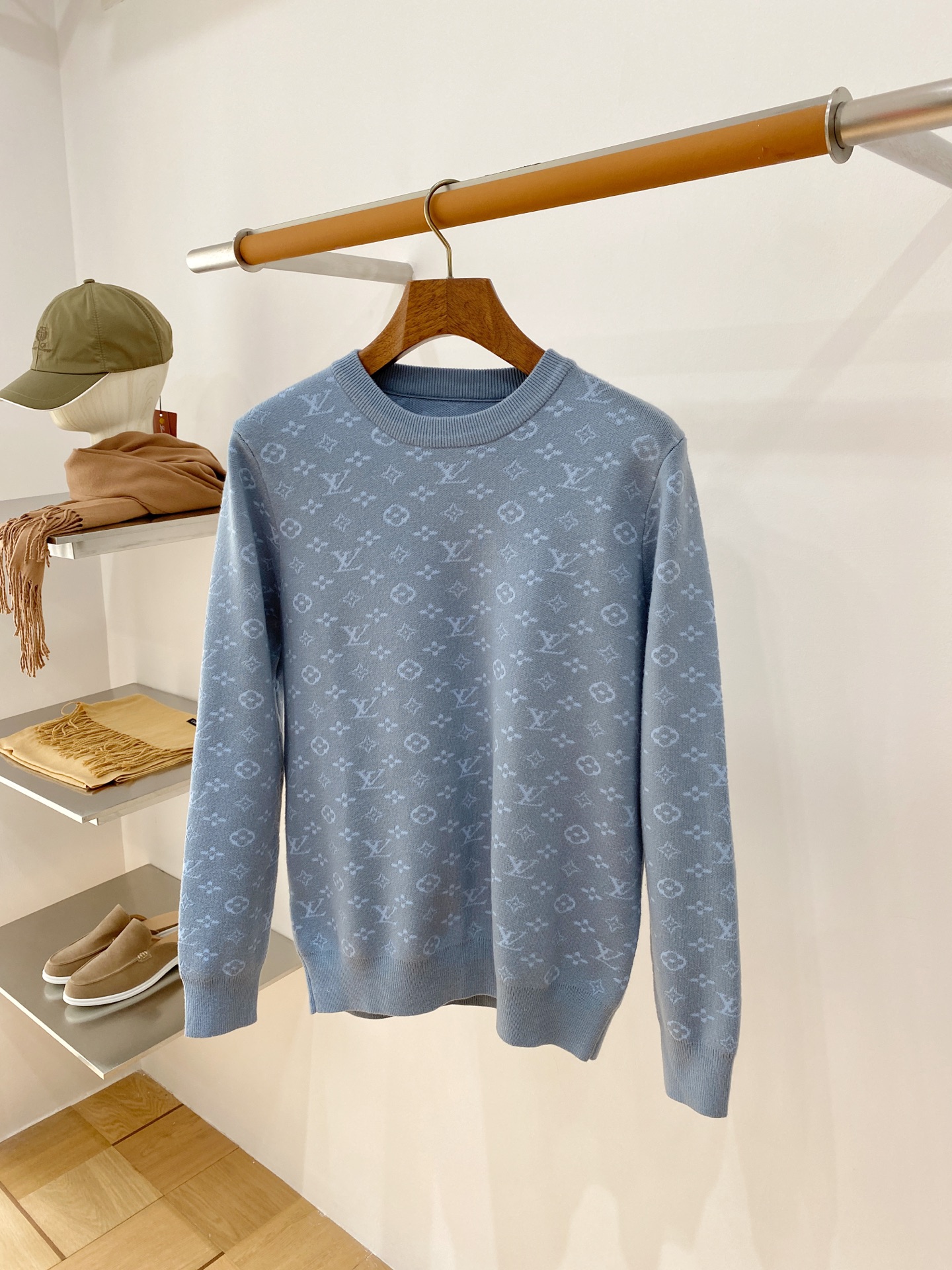 Louis Vuitton Blue Monogram Sweater