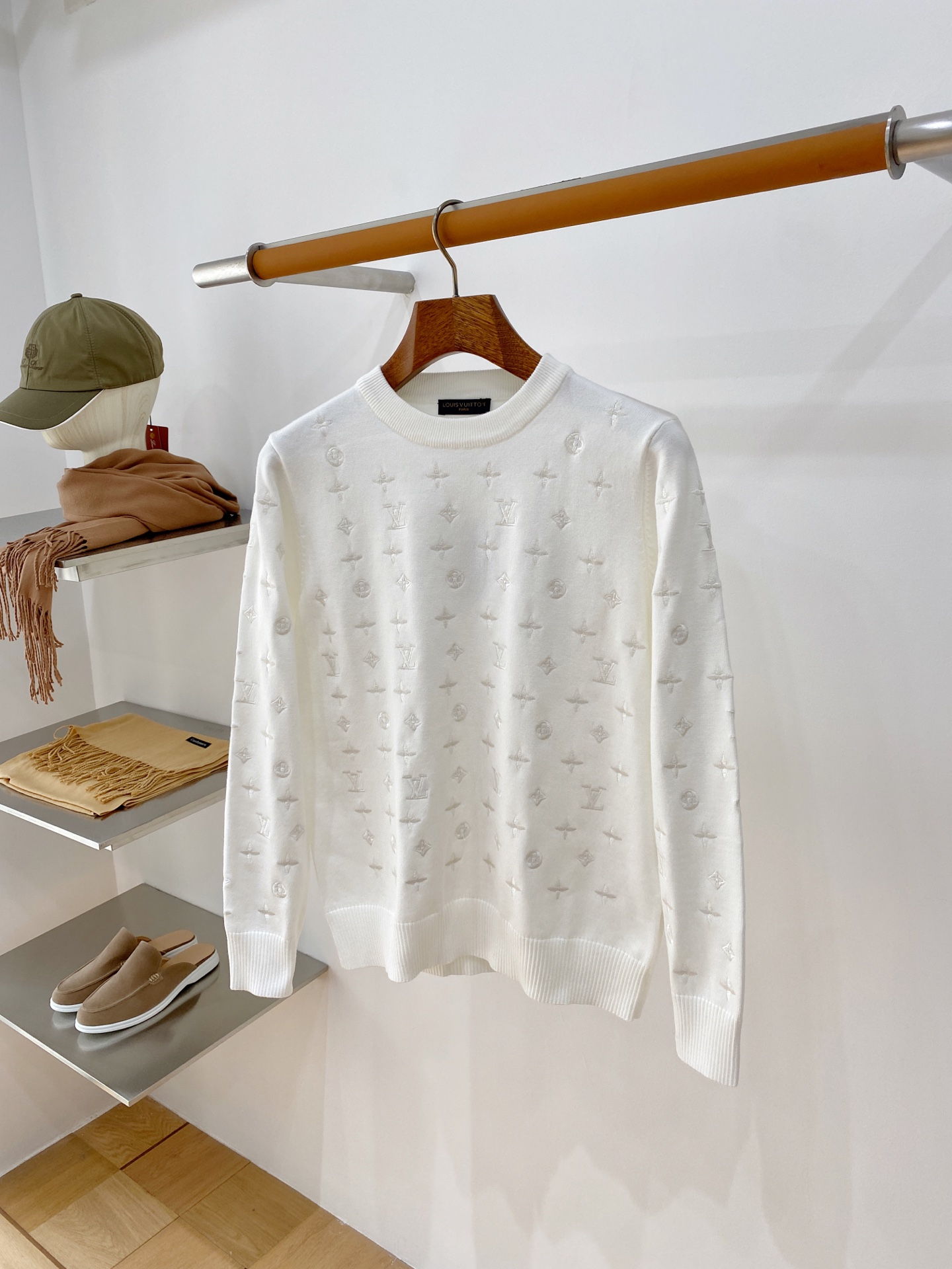 Louis Vuitton White Monogram Sweater