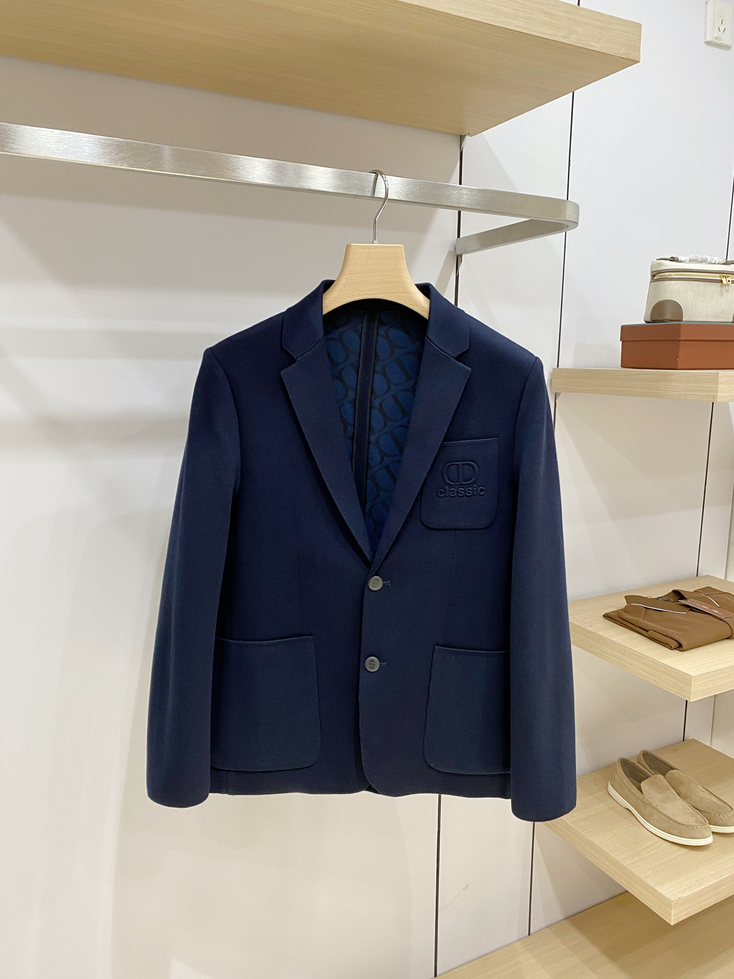 Dior Navy Patch Pocket Blazer