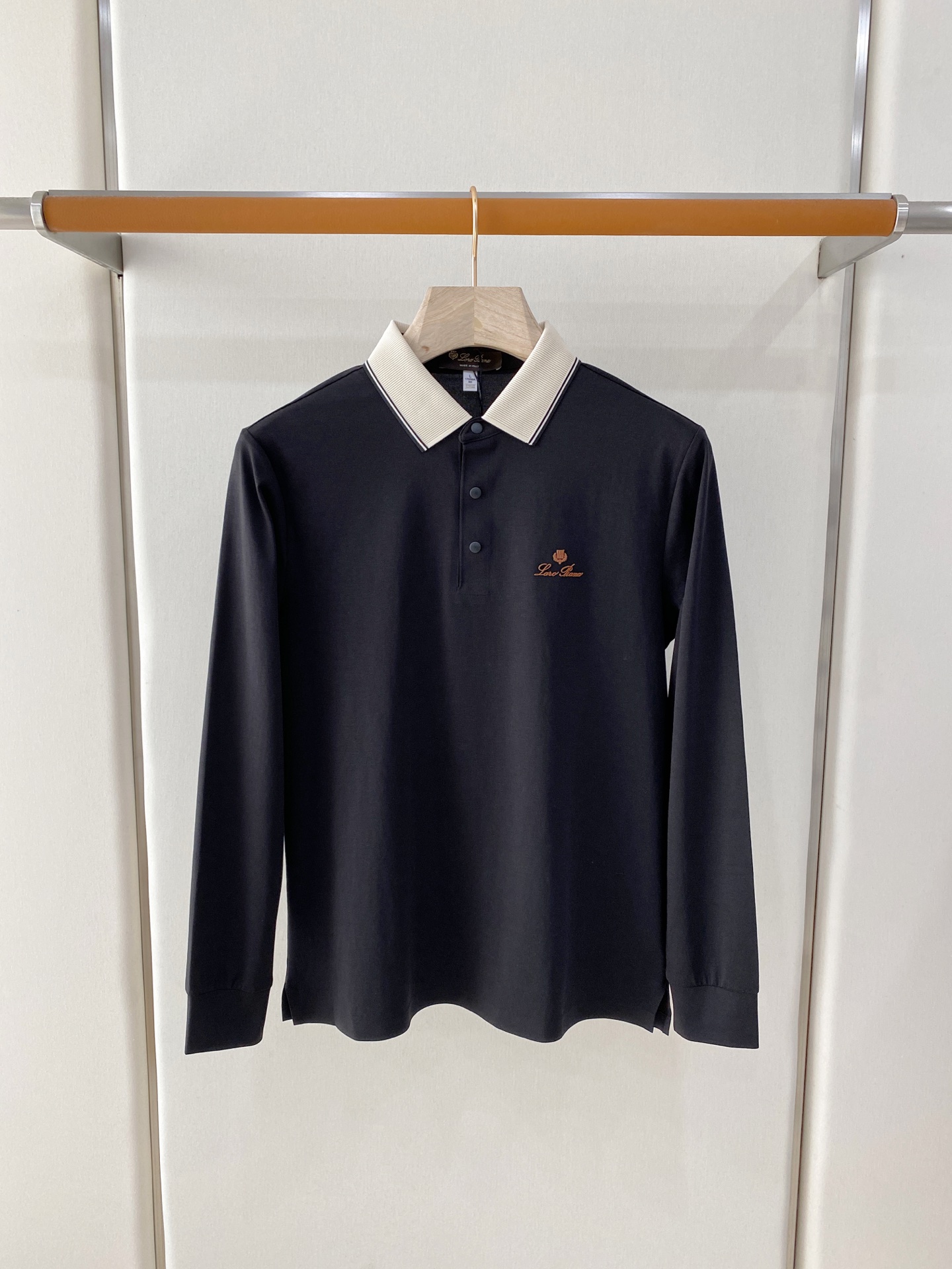 Loro Piana 独家专供新款原单男士Polo长袖高端定制 高版本 时尚百搭爆款⚠️⚠️✨✨原版进口纯棉面料 胸前l
