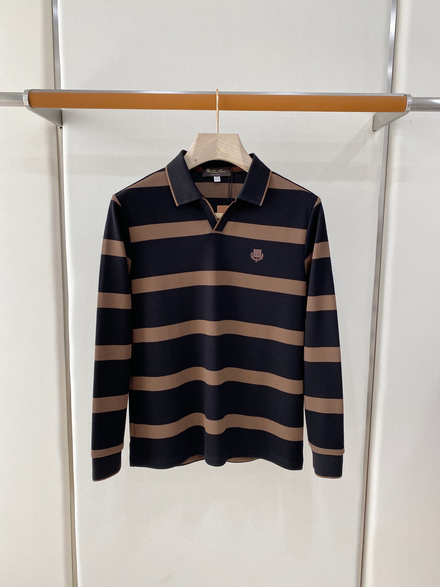 Loro Piana 独家专供新款原单男士Polo长袖高端定制 高版本 时尚百搭爆款⚠️⚠️✨✨原版进口纯棉面料 胸前l