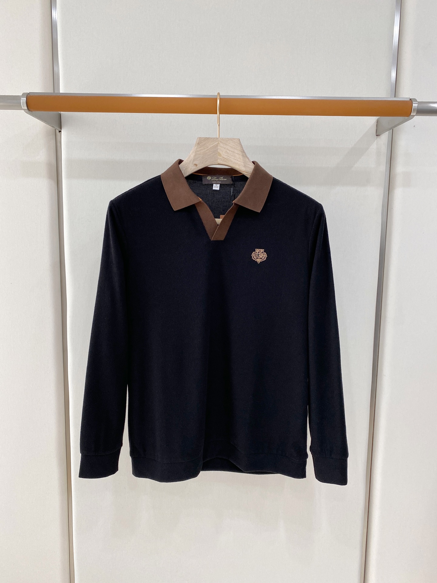 Loro Piana 独家专供新款原单男士Polo长袖高端定制 高版本 时尚百搭爆款⚠️⚠️✨✨原版进口纯棉面料 胸前l
