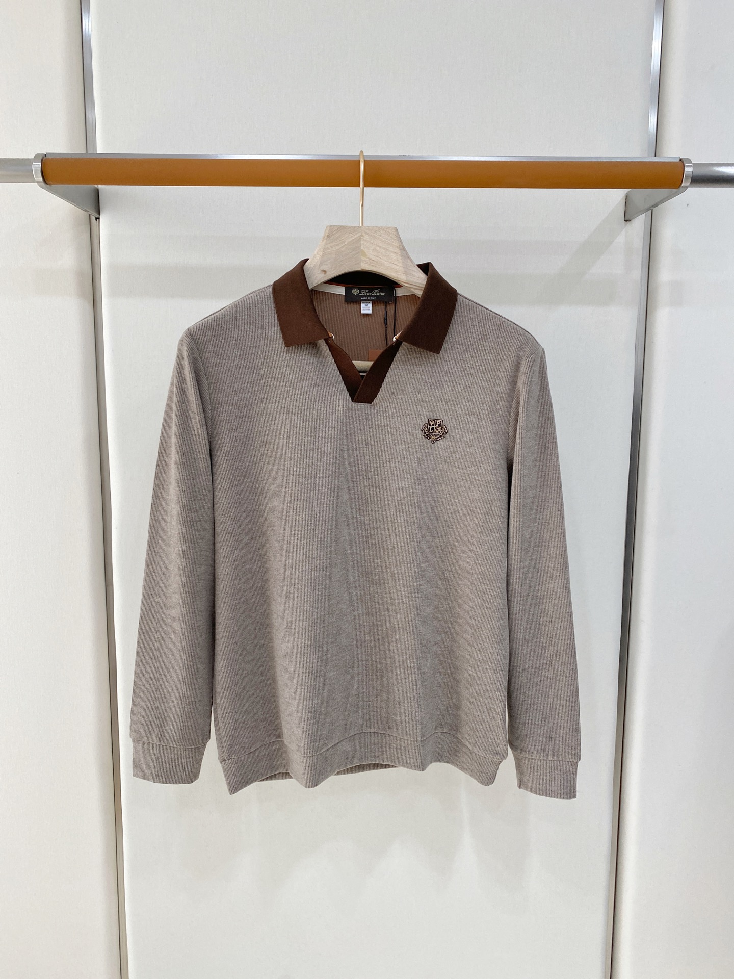 Loro Piana 独家专供新款原单男士Polo长袖高端定制 高版本 时尚百搭爆款⚠️⚠️✨✨原版进口纯棉面料 胸前l