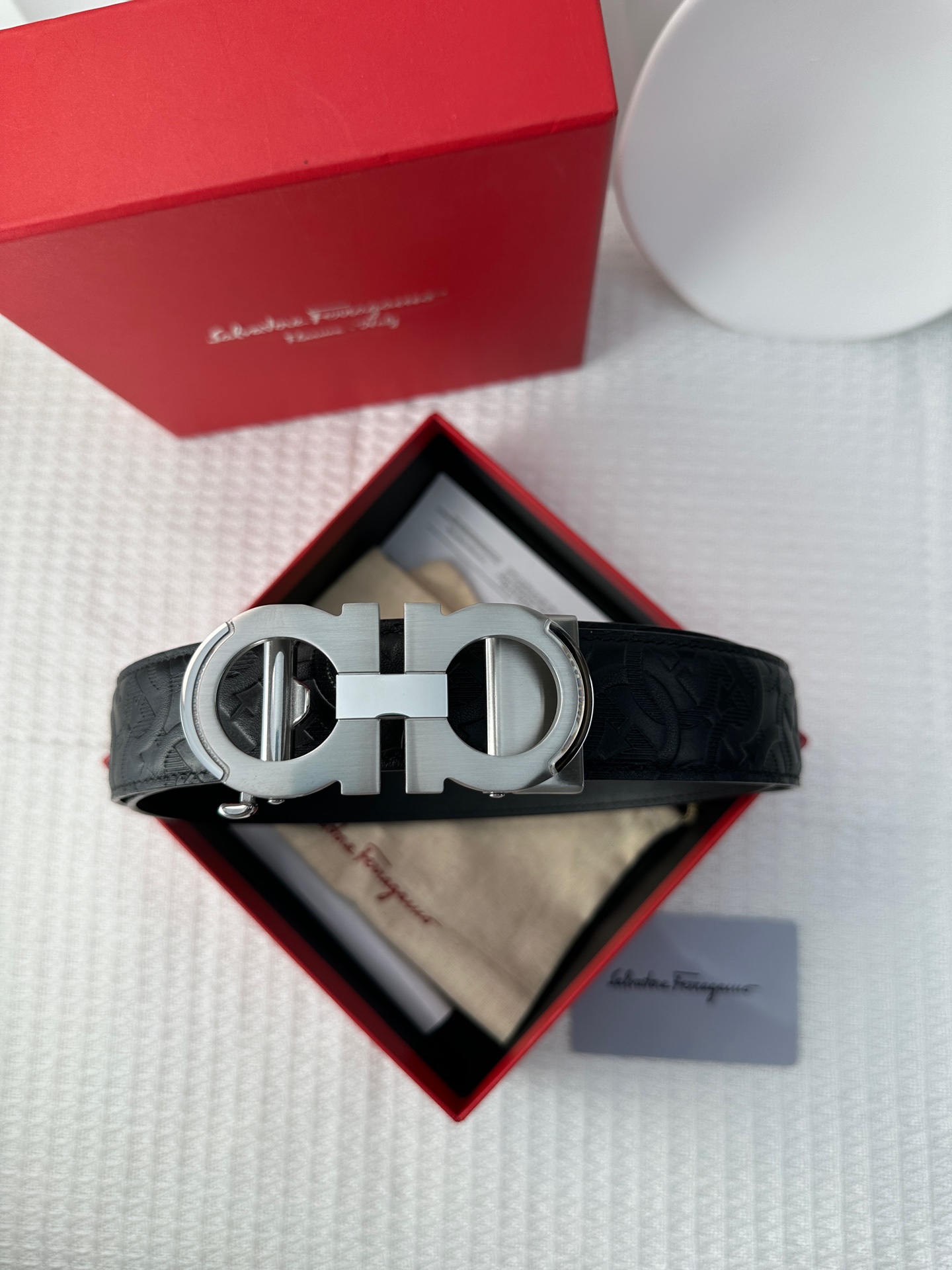 [Ferragamo Belts]Ferragamo new high-quality 3.5 automatic buttoned calfskin Th
