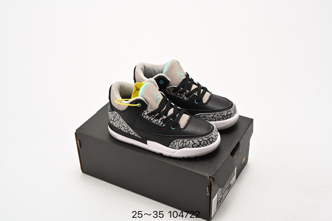 图片[2]-🈴️ 童鞋 Air Jordan 3 Retro 乔丹三代Aj3儿童实战篮球鞋 尺码：25～35-选品中心