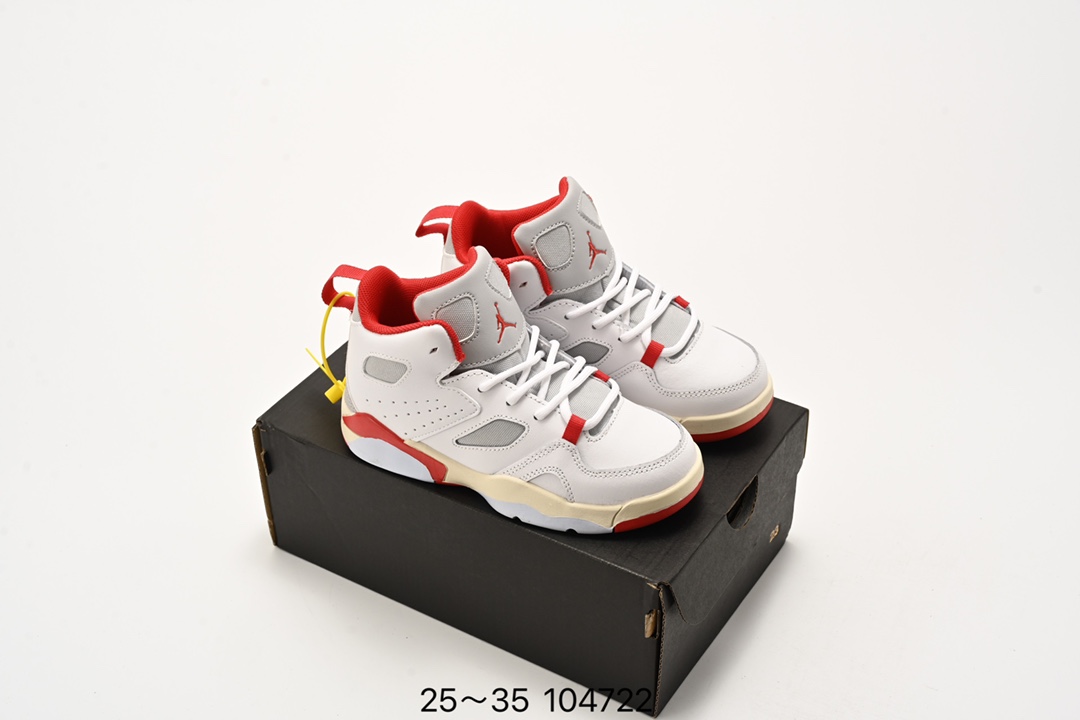 图片[5]-🈴️ 童鞋 Air Jordan Fltclb‘91 AJ 乔丹篮球鞋 全鞋身原档案刺绣细节精准还原 后跟内置原厂MD缓震中底内置搭载 货号： DC7329 尺码：25-35-选品中心