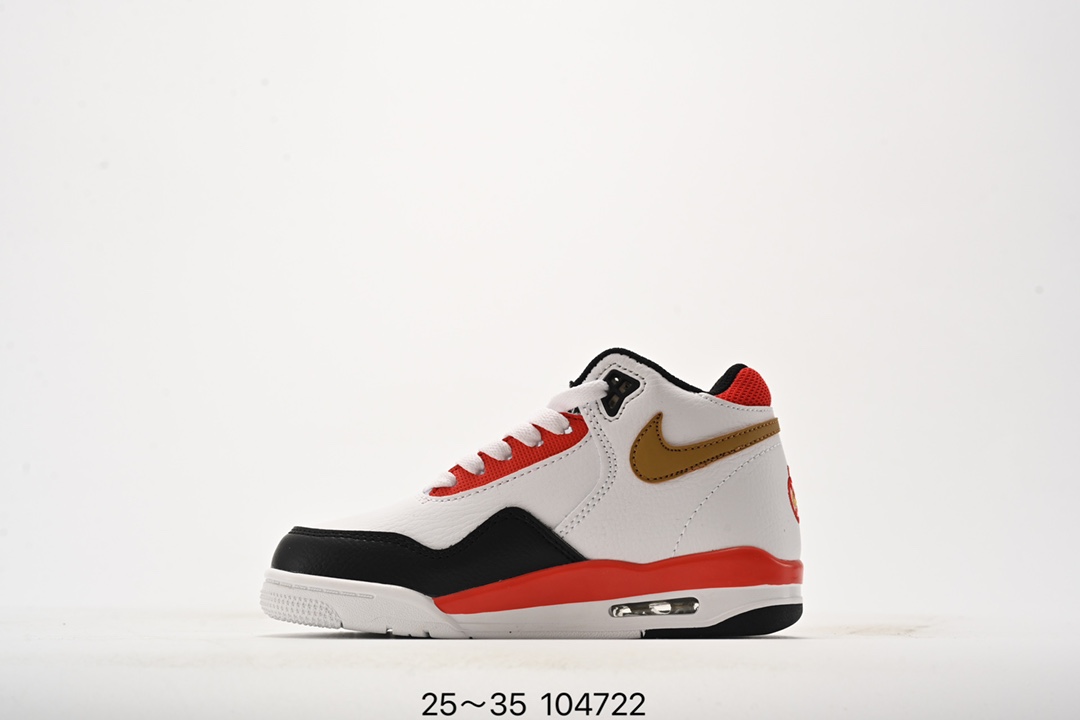 图片[3]-乔丹 Flight 系列气垫篮球鞋25-35 Air Flight Legacy 鞋底采用了与 Air Jordan 4、Air Flight 89 同款，令整体轮廓与这两款经典球鞋颇为相似。后跟的 Nike Air 刺绣也极具复古 OG 风格。-选品中心