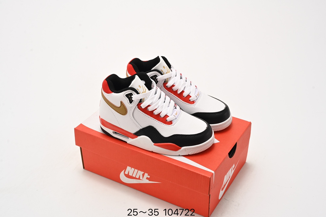 图片[9]-乔丹 Flight 系列气垫篮球鞋25-35 Air Flight Legacy 鞋底采用了与 Air Jordan 4、Air Flight 89 同款，令整体轮廓与这两款经典球鞋颇为相似。后跟的 Nike Air 刺绣也极具复古 OG 风格。-选品中心