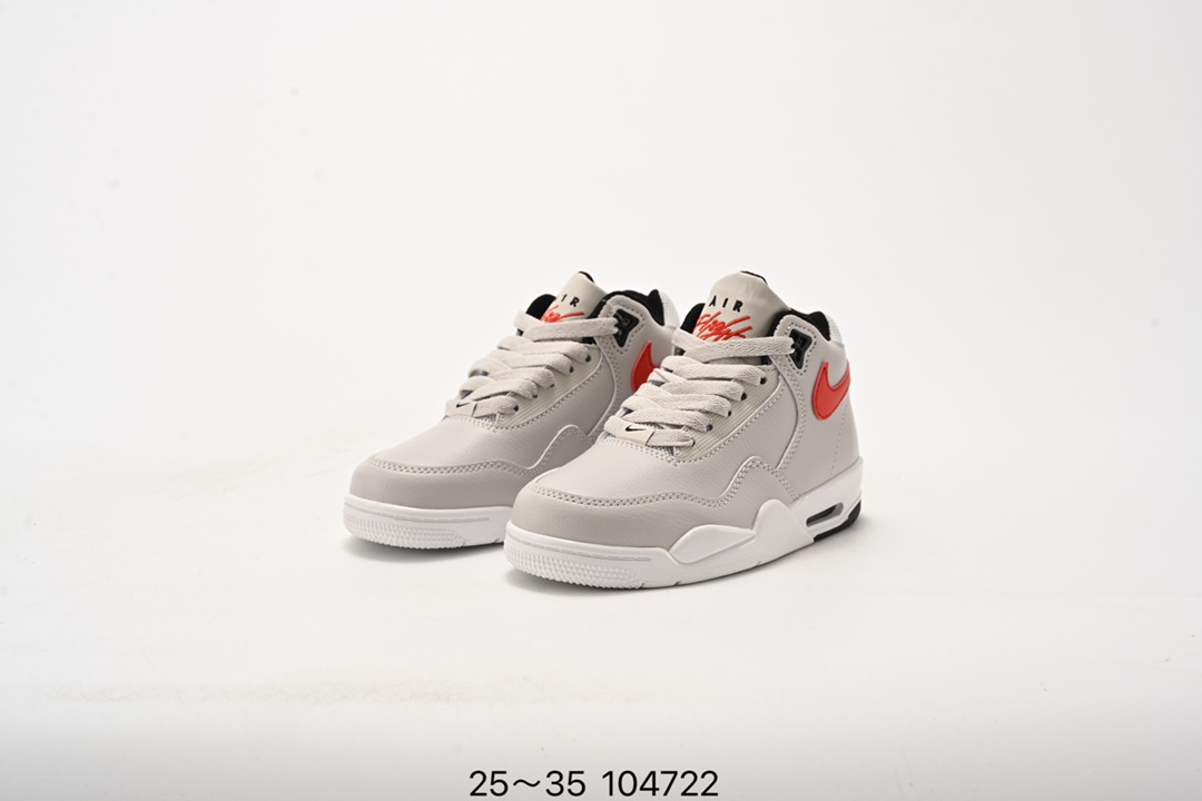 图片[8]-乔丹 Flight 气垫篮球鞋25-35 Air Flight Legacy 鞋底采用了与 Air Jordan 4、Air Flight 89 同款，令整体轮廓与这两款经典球鞋颇为相似。后跟的 Nike Air 刺绣也极具复古 OG 风格-选品中心