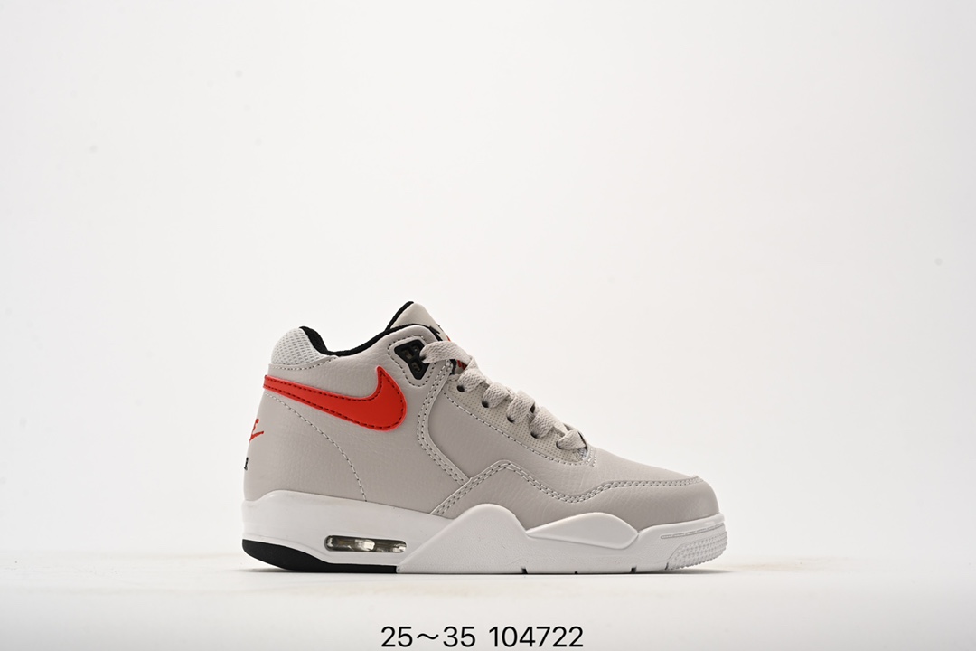 图片[2]-乔丹 Flight 气垫篮球鞋25-35 Air Flight Legacy 鞋底采用了与 Air Jordan 4、Air Flight 89 同款，令整体轮廓与这两款经典球鞋颇为相似。后跟的 Nike Air 刺绣也极具复古 OG 风格-选品中心