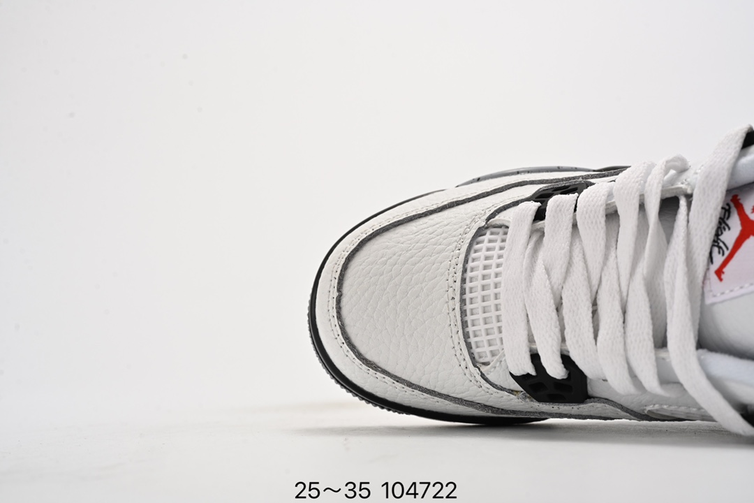 图片[5]-童鞋 耐克Nike Air Jordan 4 运动鞋 乔4 迈克尔·乔丹 AJ4代 中帮复古休闲运动文化篮球鞋。 秉承轻量化的速度型篮球鞋设计思想完成设计，降低重量的同时提升舒适度，中底延续前作使用了分离式后掌可视化 Air Sole气垫。鞋带孔和后跟鞋提以籃网为造型灵感，将篮球运动巧妙融入到鞋款的设计之中，使鞋身整体富有流动性、节奏感和优雅气质。 货号：308497 4029-选品中心