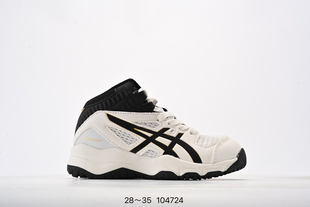 集合图 Asics Gelhoop V14 白橙 亚瑟士官方 减震助弹防滑篮球鞋 中底采用了FLYTEFOAM和FLYTEFOAM PROPEL中底，提供了更加良好的缓震和回弹性。鞋底的RISETRUSS稳定片，提供稳定的同时可以提高脚步的灵活度。鞋面采用网眼和PU薄膜结合，兼具了鞋款的轻量性和透气性。延伸至前掌的RISETRUSS科技，增加推进效果，提供良好的稳定性。NON MAEKING无痕橡胶设计，减少对木地板的损伤。 货号：1064A006-100 尺码：28～35-选品中心