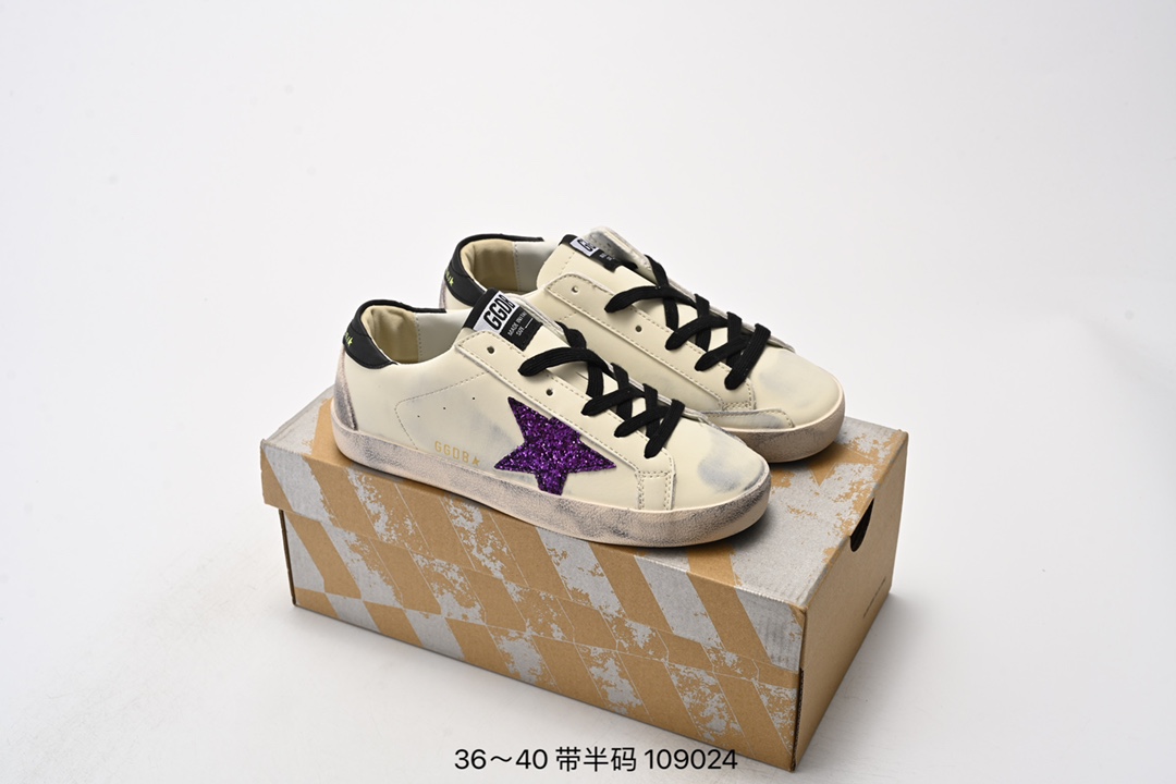 集合图💰120 Golden Goose小脏鞋GGDB脏脏鞋男女款做旧星星情侣内增高休闲板鞋 编号:109024