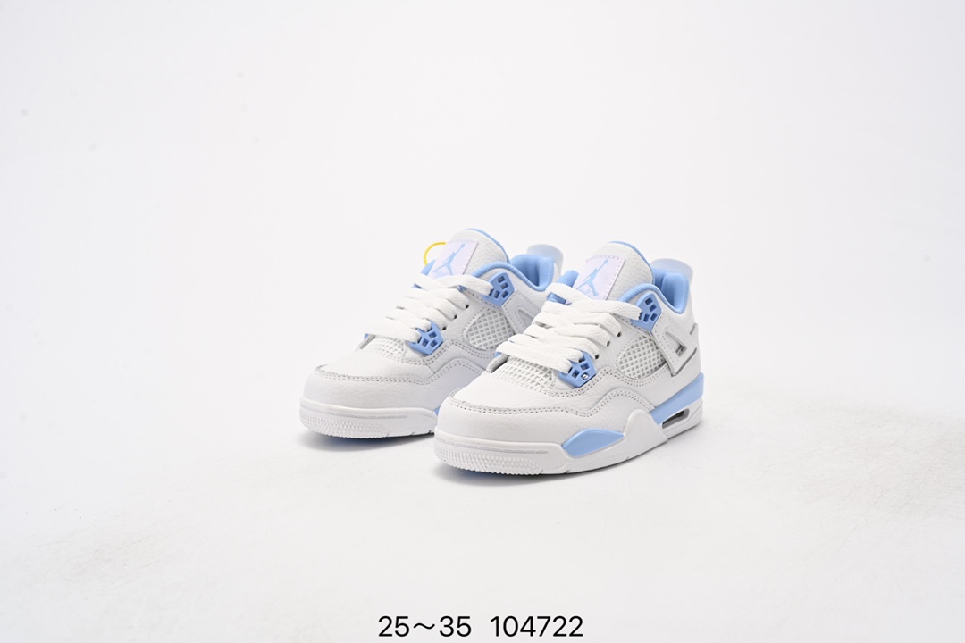 图片[8]-童鞋Nike Air Jordan 4 Retro Se 迈克尔·乔丹AJ4代中帮复古休闲运动文化篮球鞋 将登场的不是白水泥配色，而是一款极其相似的新品。此番，这款鞋子终于迎来发售消息。这款鞋子可以称为绝佳颜值，鞋身以大面积白色呈现，营造简约的视觉氛围。蓝色鞋带孔与中底白蓝，搭配上鞋舌的绿色 Logo，进一步拉升视觉表现。 货号：308497-115 尺码：25～35-选品中心