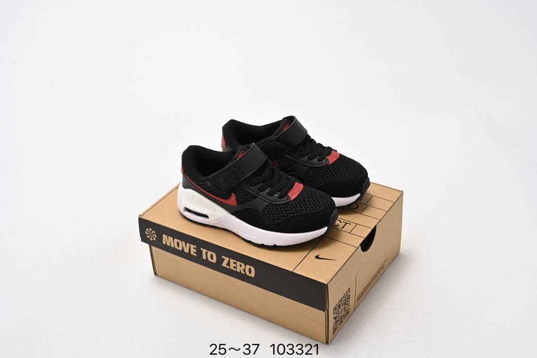 🈴️ 童鞋 耐克Nike AIR MAX SYSTM (PS)网面后置气垫减震运动百搭慢跑鞋 货号： DM9537 001 尺码：25-37 ID：103321-选品中心