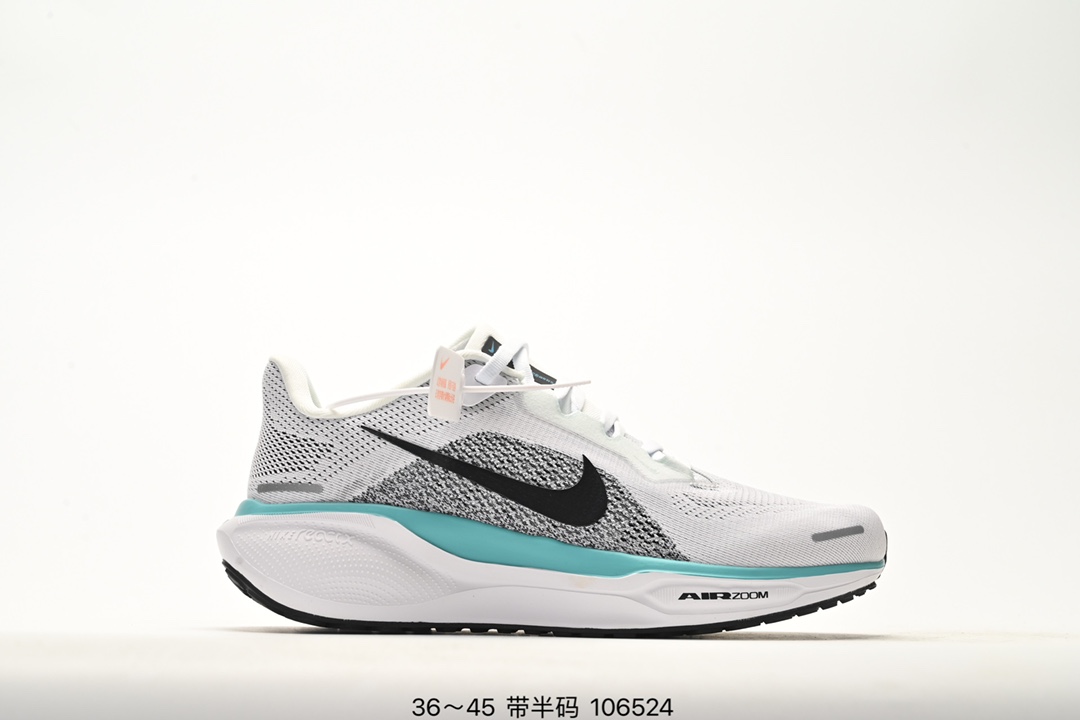 💰120 Nike「飞马新鞋」触感柔软，质感升级！随着“耐克「蓝图」系列”在巴黎的盛大发布，全新一代 登月41代 Nike Pegasus 41也正式登场啦！Nike Pegasus 41采用了全掌ReactX泡绵中底，前掌和后跟还配备了Air Zoom气垫单元，据说跑起来更快更舒适哦！这次最大的升级点，就是飞马系列首次引入了ReactX泡绵，听说相比React泡绵，能量回馈提升了整整13%哦！ 货号：FD2722 编码：106524