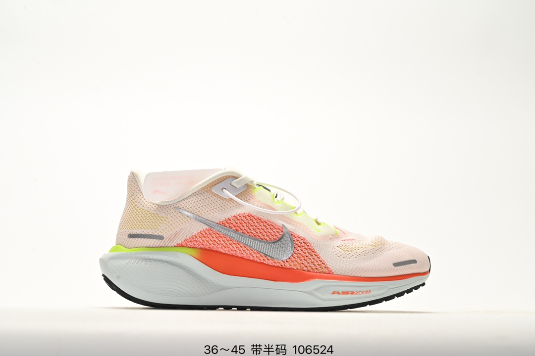 💰120 Nike「飞马新鞋」触感柔软，质感升级！随着“耐克「蓝图」系列”在巴黎的盛大发布，全新一代 登月41代 Nike Pegasus 41也正式登场啦！Nike Pegasus 41采用了全掌ReactX泡绵中底，前掌和后跟还配备了Air Zoom气垫单元，据说跑起来更快更舒适哦！这次最大的升级点，就是飞马系列首次引入了ReactX泡绵，听说相比React泡绵，能量回馈提升了整整13%哦！ 货号：FD2722 编码：106524