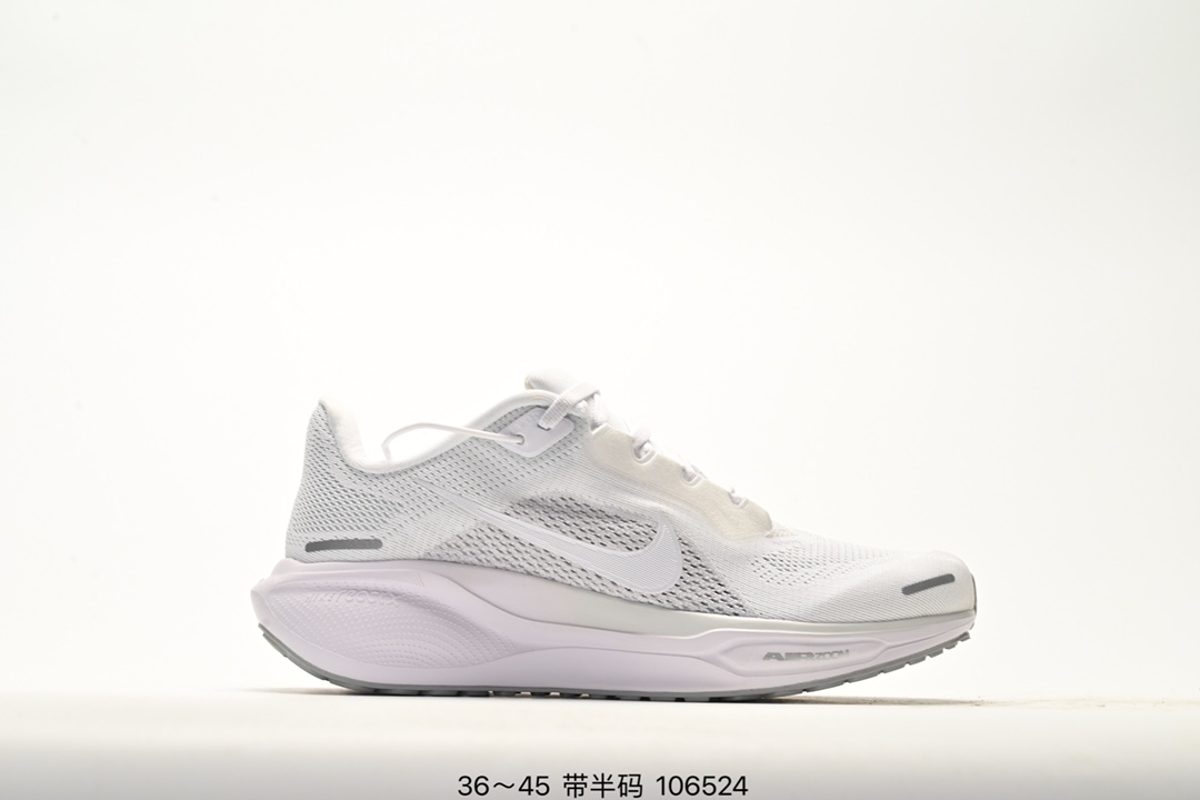 💰120 Nike「飞马新鞋」触感柔软，质感升级！随着“耐克「蓝图」系列”在巴黎的盛大发布，全新一代 登月41代 Nike Pegasus 41也正式登场啦！Nike Pegasus 41采用了全掌ReactX泡绵中底，前掌和后跟还配备了Air Zoom气垫单元，据说跑起来更快更舒适哦！这次最大的升级点，就是飞马系列首次引入了ReactX泡绵，听说相比React泡绵，能量回馈提升了整整13%哦！ 货号：FD2722 编码：106524