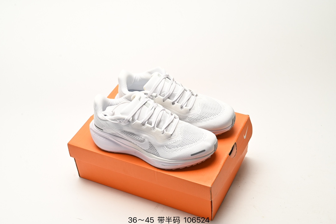 Nike「飞马新鞋」触感柔软,质感升级!随着“耐克「蓝图」系列”在巴黎的盛大发布,全新一代 登月41代 Nike Pegasus 41也正式登场啦!Nike Pegasus 41采用了全掌ReactX泡绵中底,前掌和后跟还配备了Air Zoom气垫单元,据说跑起来更快更舒适哦!这次最大的升级点,就是飞马系列首次引入了ReactX泡绵,听说相比React泡绵,能量回馈提升了整整13%哦! 货号:FD2722 编码:106524
