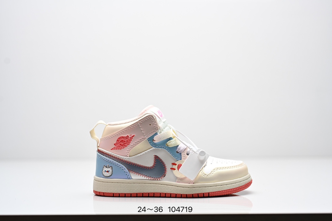 图片[6]-集合图 童鞋 Air Jordan 1 Mid SE AJ1乔丹中帮篮球鞋 红豆奶茶拼接原装原模大底 全鞋原厂定制皮料，手感细腻正确折边工艺 完美细节诠释 货号：DO7440-821 尺码：如图所示-选品中心