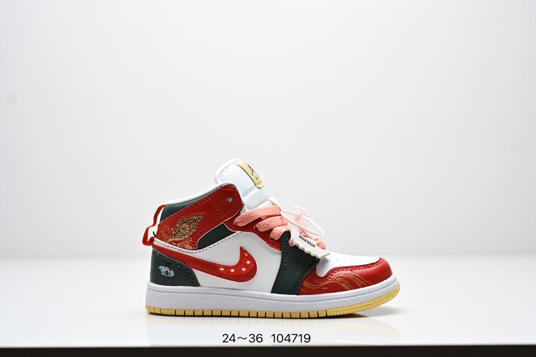图片[7]-集合图 童鞋 Air Jordan 1 Mid SE AJ1乔丹中帮篮球鞋 红豆奶茶拼接原装原模大底 全鞋原厂定制皮料，手感细腻正确折边工艺 完美细节诠释 货号：DO7440-821 尺码：如图所示-选品中心