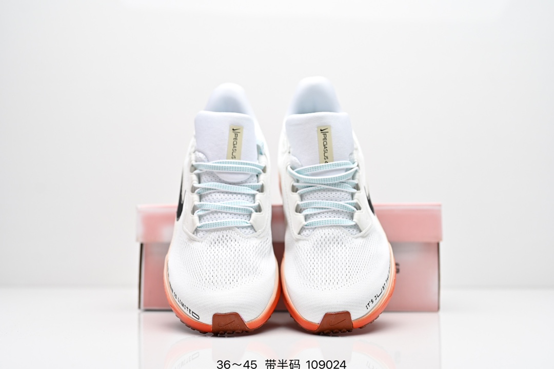 💰160
Nike「飞马新鞋」触感柔软，质感升级！随着“耐克「蓝图」系列”在巴黎的盛大发布，全新一代 登月41代 Nike Pegasus 41也正式登场啦！Nike Pegasus 41采用了全掌ReactX泡绵中底，前掌和后跟还配备了Air Zoom气垫单元，据说跑起来更快更舒适哦！这次最大的升级点，就是飞马系列首次引入了ReactX泡绵，听说相比React泡绵，能量回馈提升了整整13%哦！
货号：FD2722
编码：109024