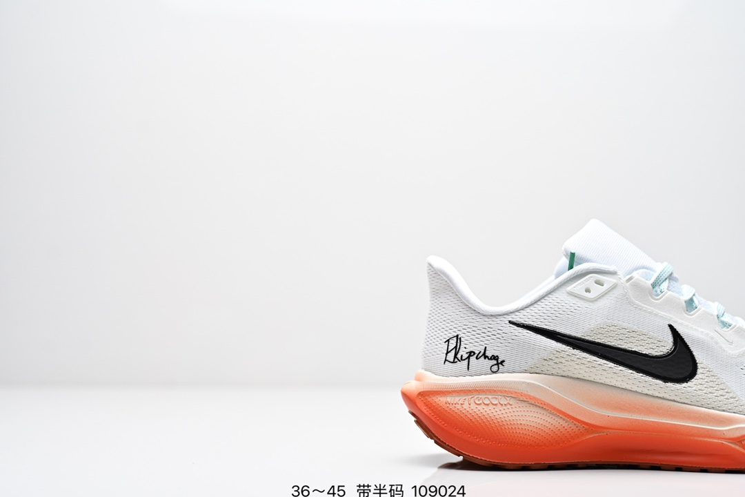 💰160
Nike「飞马新鞋」触感柔软，质感升级！随着“耐克「蓝图」系列”在巴黎的盛大发布，全新一代 登月41代 Nike Pegasus 41也正式登场啦！Nike Pegasus 41采用了全掌ReactX泡绵中底，前掌和后跟还配备了Air Zoom气垫单元，据说跑起来更快更舒适哦！这次最大的升级点，就是飞马系列首次引入了ReactX泡绵，听说相比React泡绵，能量回馈提升了整整13%哦！
货号：FD2722
编码：109024