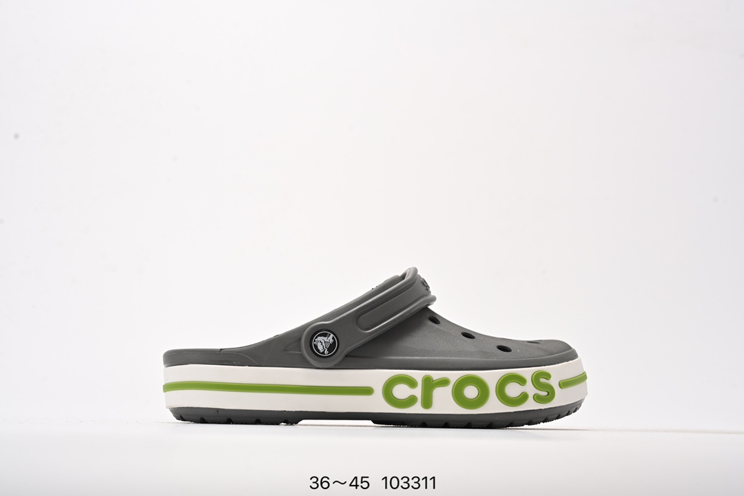 💰55
Crocs Classic Clog 卡骆驰休闲沙滩洞洞鞋拖鞋凉鞋泡芙鞋 透明防水袋包装 注意配件需单独购买 超轻Croslite专利材料打造 鞋面更加耐用易清洗 该鞋款轻盈舒适 2002年 经典克骆格诞生 秉承外形简单 穿着舒适的初衷 不断为消费者带来舒适的穿着体验 穿出“趣”味 鞋面洞洞可搭彰显个性的智必星 一鞋两穿 可调节式后跟带增添鞋身的稳固性能 放前面变成愜意舒适的凉拖 放后面行走跑跳更加稳妥 Croslite ™材料 封闭式细胞树脂 能够在体温作用下自动变形以适应脚部形状 涉水性优秀的同时易于清洁 抓地力强 不易打滑 Crocs的核心理念：轻便 灵活 全方位的舒适感 
编码：103311