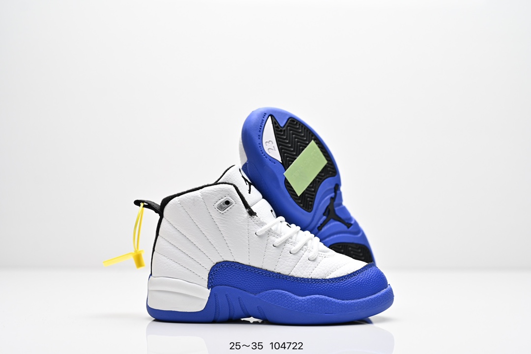 图片[5]-童鞋耐克 AJ 乔丹12代 Nike Air Jordan 12 Retro 篮球鞋复刻男子运动鞋 重现设计师汀克·哈特菲尔德广受赞誉的 1996 年鞋款设计，后者率先将 Zoom Air 缓震配置引入经典系列。鞋面采用优质材料，打造当季潮流风范。 优质材质组合鞋面，实现出色耐穿性 泡绵中底搭载全掌型 Zoom Air 缓震配置，塑就出众回弹的缓震效果 碳纤维稳定片 橡胶外底 货号：CT8013 尺码：童鞋-选品中心