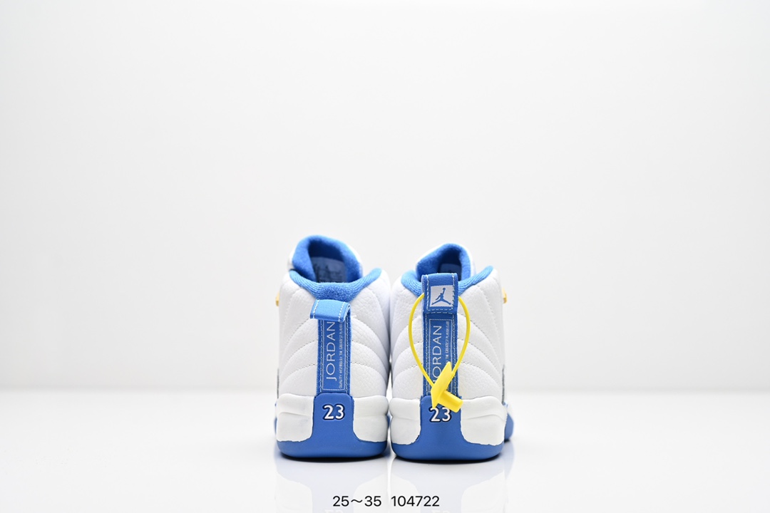 图片[7]-童鞋耐克 AJ 乔丹12代 Nike Air Jordan 12 Retro 篮球鞋复刻男子运动鞋 重现设计师汀克·哈特菲尔德广受赞誉的 1996 年鞋款设计，后者率先将 Zoom Air 缓震配置引入经典系列。鞋面采用优质材料，打造当季潮流风范。 优质材质组合鞋面，实现出色耐穿性 泡绵中底搭载全掌型 Zoom Air 缓震配置，塑就出众回弹的缓震效果 碳纤维稳定片 橡胶外底 货号：CT8013 尺码：童鞋-选品中心