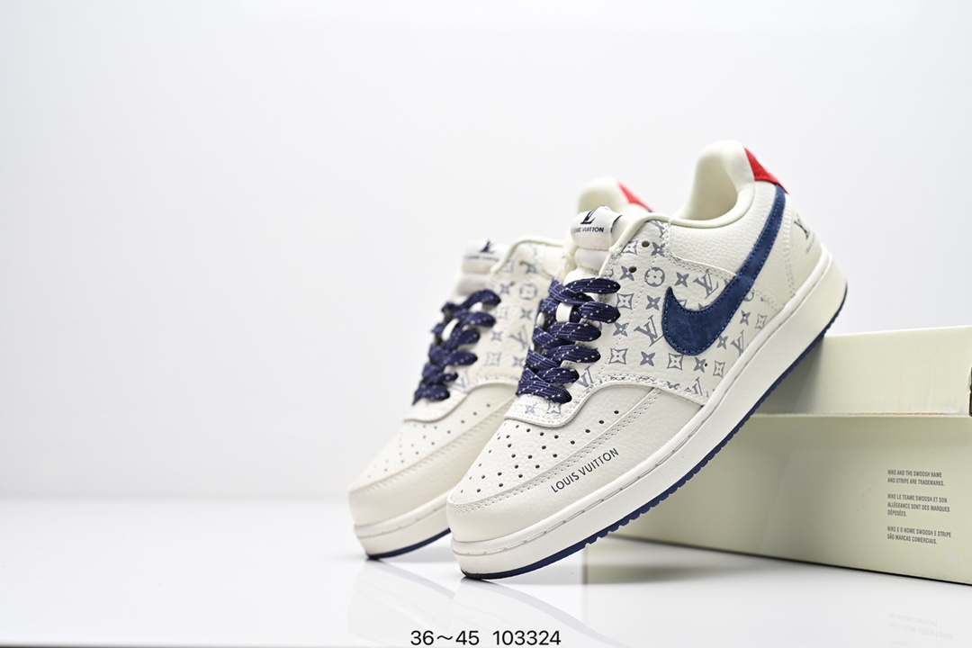  集合图💰220
耐克 Nike Court Borough Low 2（GS）小空军 低帮百搭透气休闲运动板鞋男女鞋。经典耐用的设计，兼顾舒适脚感和出众风范，演绎匠心之作。结构性的支撑贴合感结合复古篮球设计，塑就场外全明星风范。 
类型：男女鞋
货号：BQ5448
码数：36～45
编码：103324
