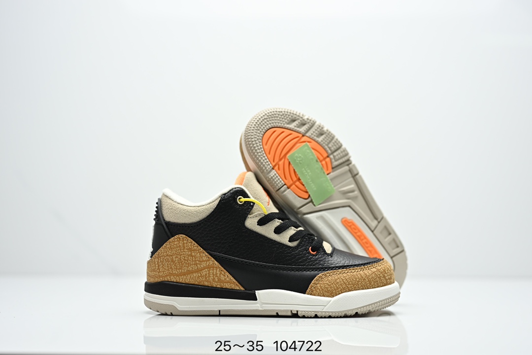 图片[4]-童鞋Air Jordan 3 Retro 复刻白水泥 AJ3 乔丹3代 aj3 乔3 经典复刻白水泥 乔丹篮球鞋系列 鞋身以白色为主调，采用优质皮革材质搭配鞋头及后跟处的经典元素爆裂纹，搭配灰色外底，简约而不失活力，纯色鞋身也很好地渲染了其不凡的质感。至于细节，该鞋款后跟处的Jumpman Logo同样采用黑色打造，鞋口及鞋面则添加了透气孔设计，更适合炎热的夏日。 货号：DN3707-100 尺码：如图所示-选品中心